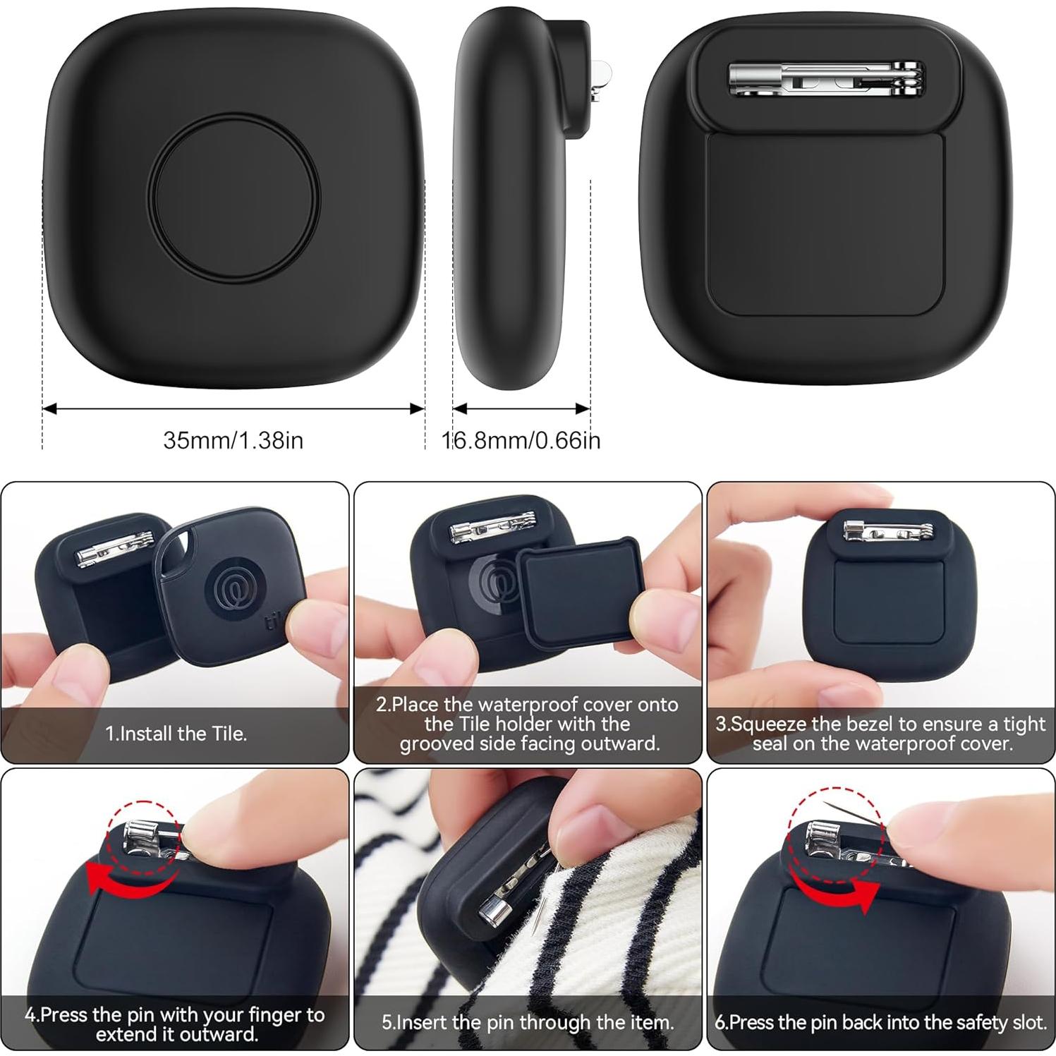 Funda de Silicona Impermeable SkyArmor para Tile Mate 2022/2024 - Negro/Azul