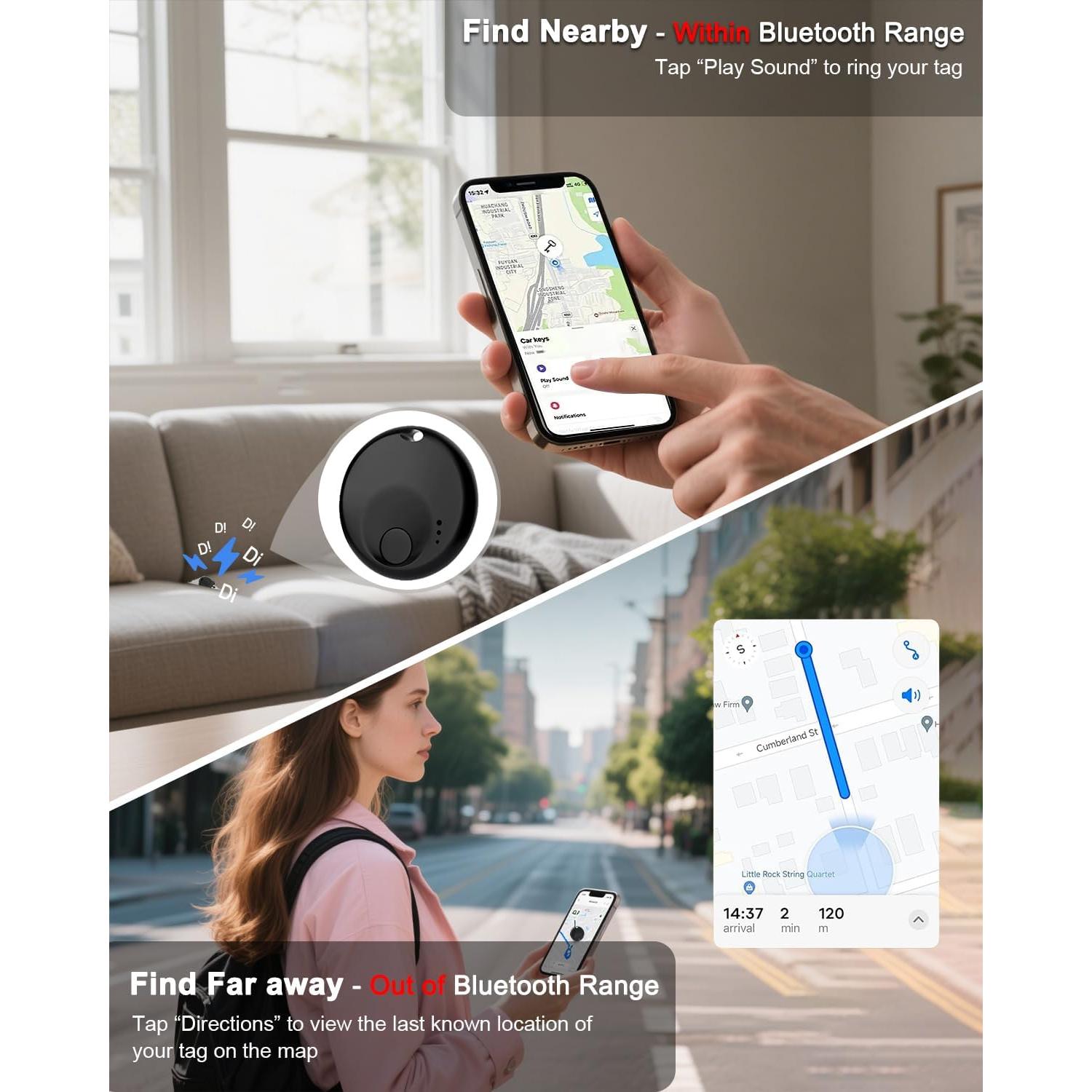 Etiquetas Air Tracker DSDFPFG N Tag - Paquete de 2 - Bluetooth iOS