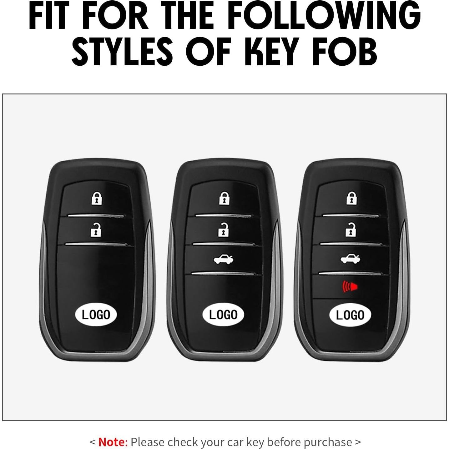 Funda de Llave Silicona Toyota 4 Botones Fibra de Carbono