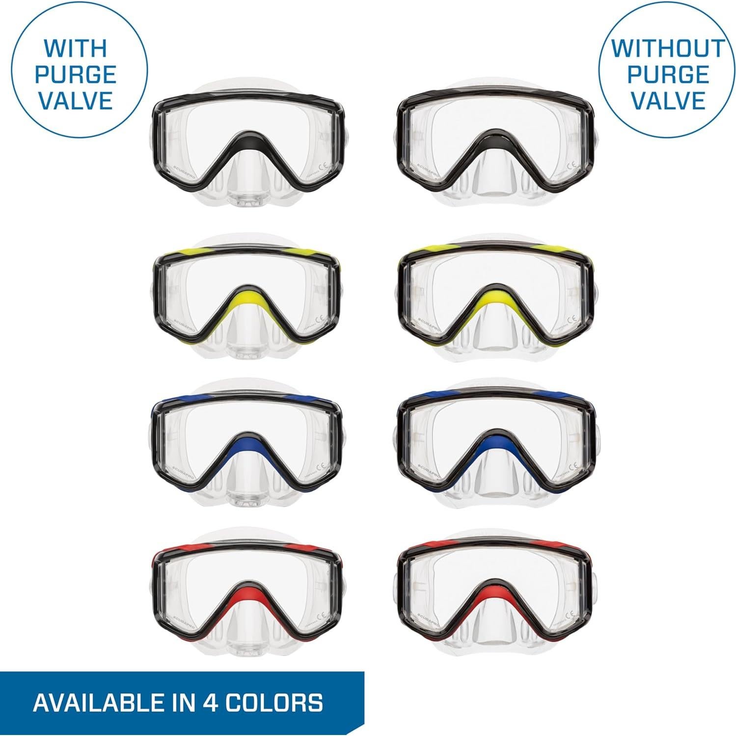 Máscara de buceo SCUBAPRO Crystal VU Plus con válvula