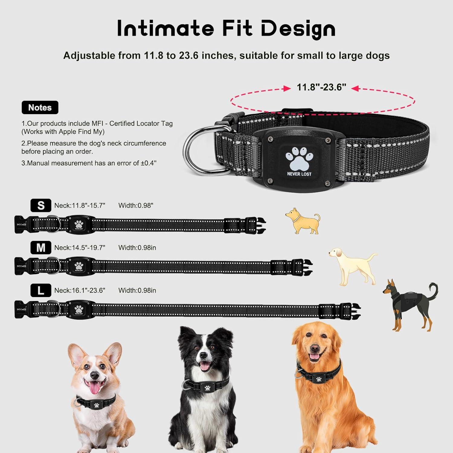 Collar GPS para Perros MYIWB PetTrack Pro S Negro Impermeable