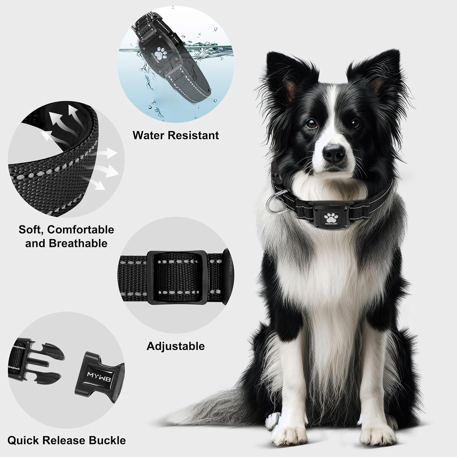Collar GPS para Perros MYIWB PetTrack Pro S Negro Impermeable