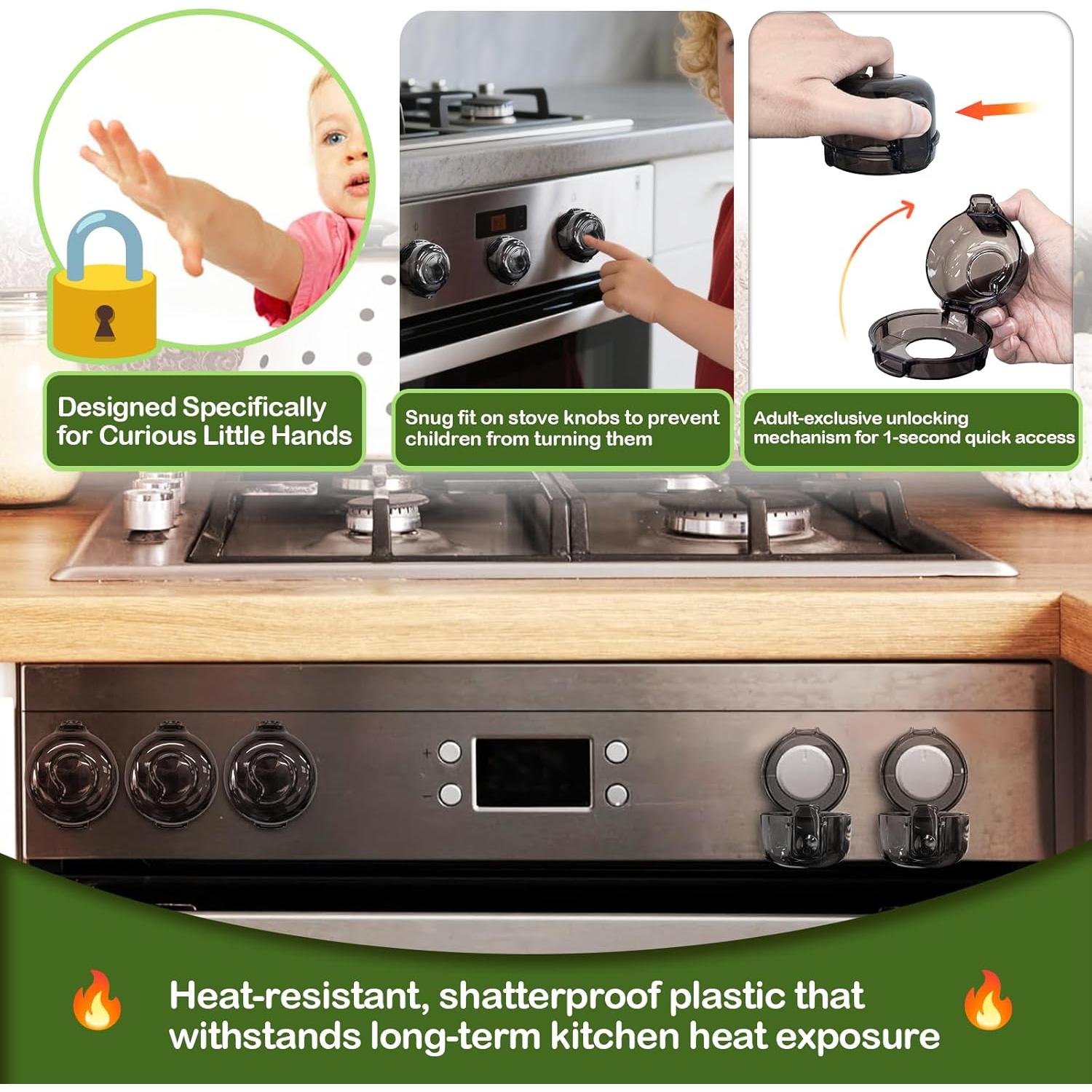 Cubiertas de Seguridad para Perillas de Estufa Safety 1st - 5 Piezas