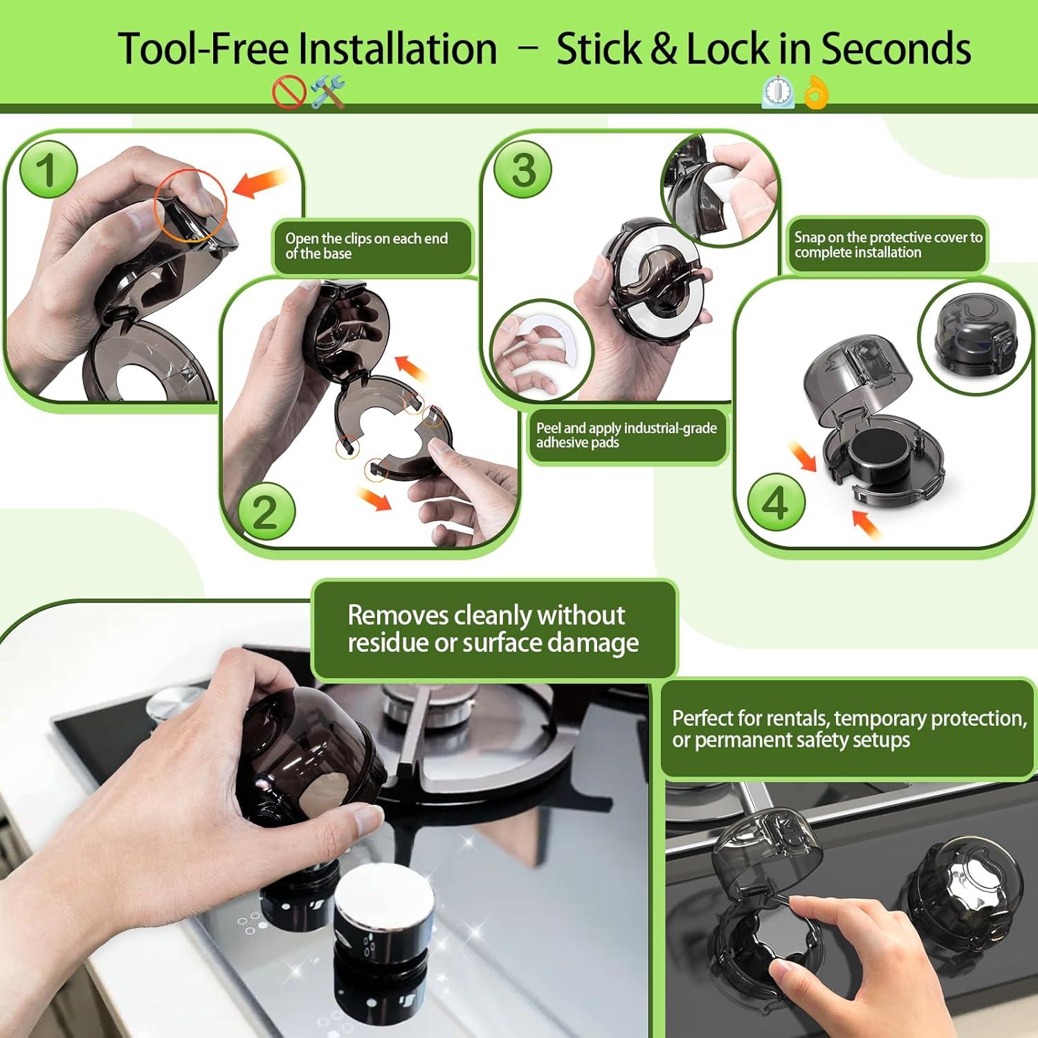 Cubiertas de Seguridad para Perillas de Estufa Safety 1st - 5 Piezas