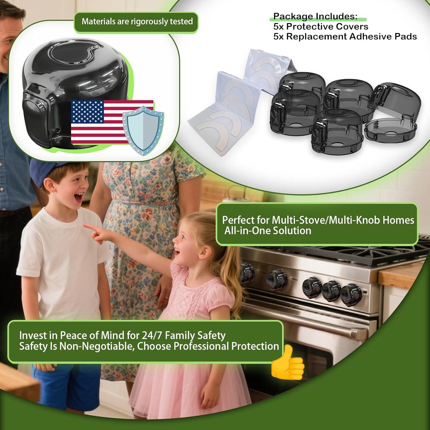 Cubiertas de Seguridad para Perillas de Estufa Safety 1st - 5 Piezas