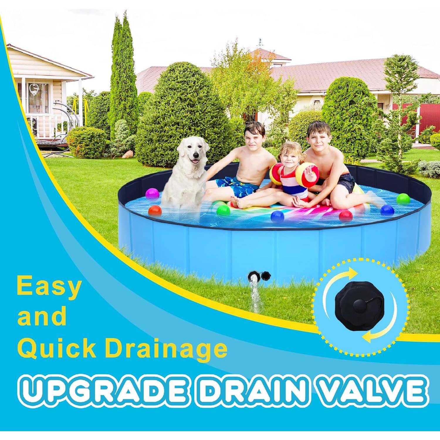 Piscina Plegable para Perros STUDESK 200 cm Antideslizante