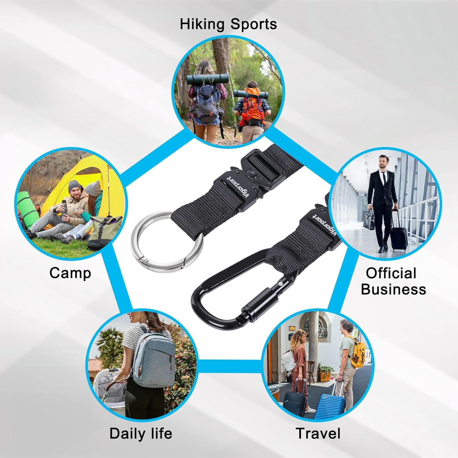 Correa de Equipaje Vigorport 2 Clips Nylon Alta Resistencia