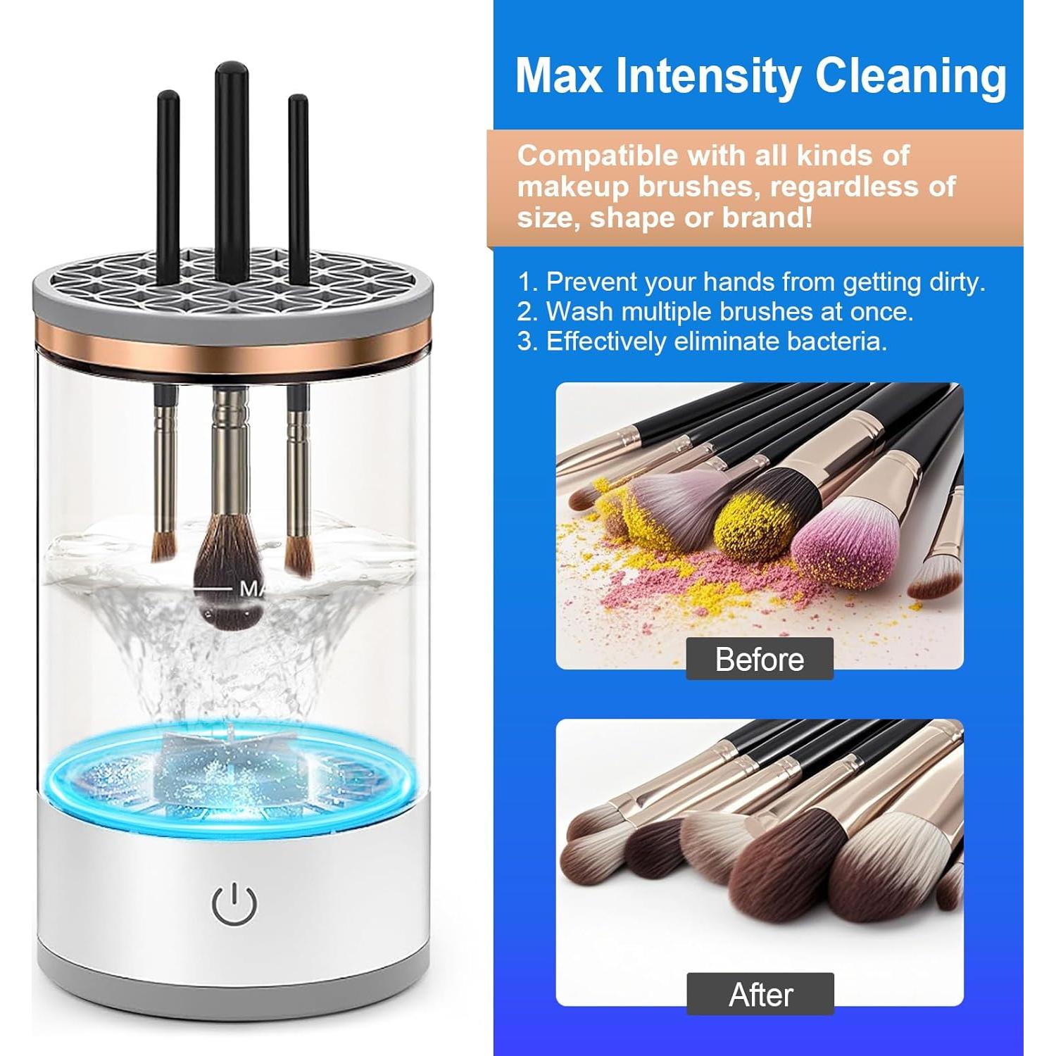 Limpiador Eléctrico de Brochas de Maquillaje Joxipe - Blanco