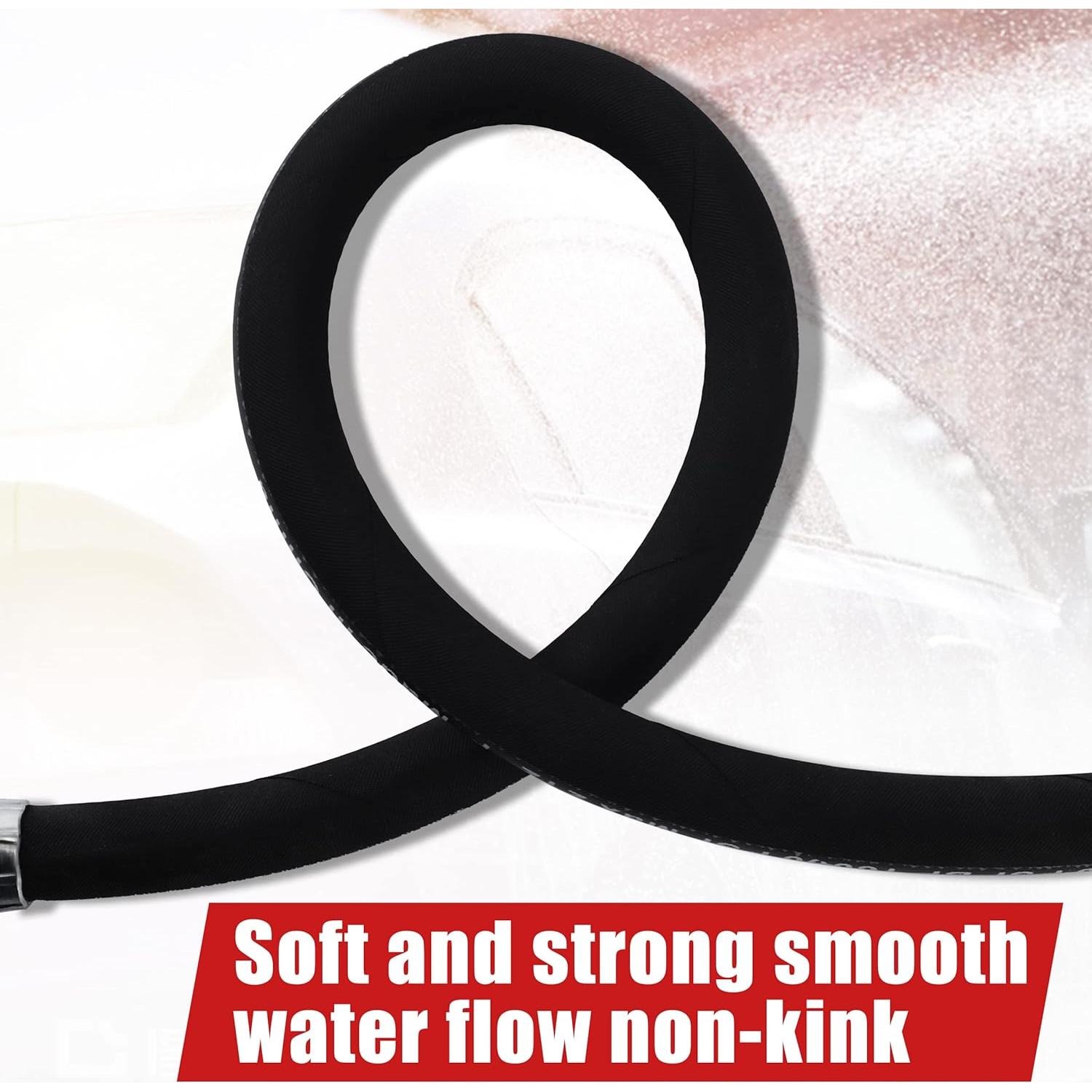 Tool Daily Pressure Washer Whip Hose with Swivel, Hose Reel Connector for Pressure Washing with Power Washer Adapter Set, 2 FT