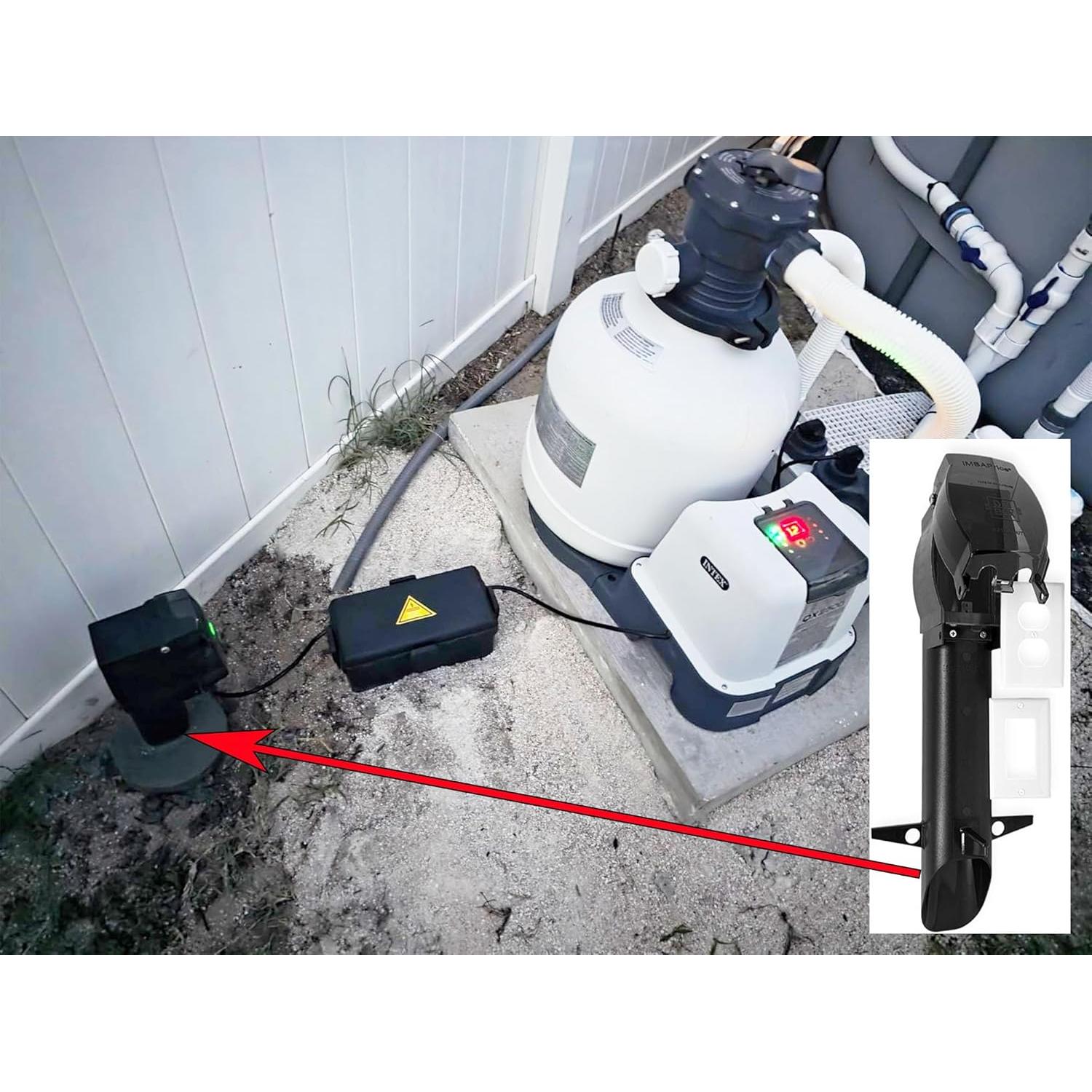 Poste de Iluminación Jardín iMBAPrice GPD19B Negro 19.5"