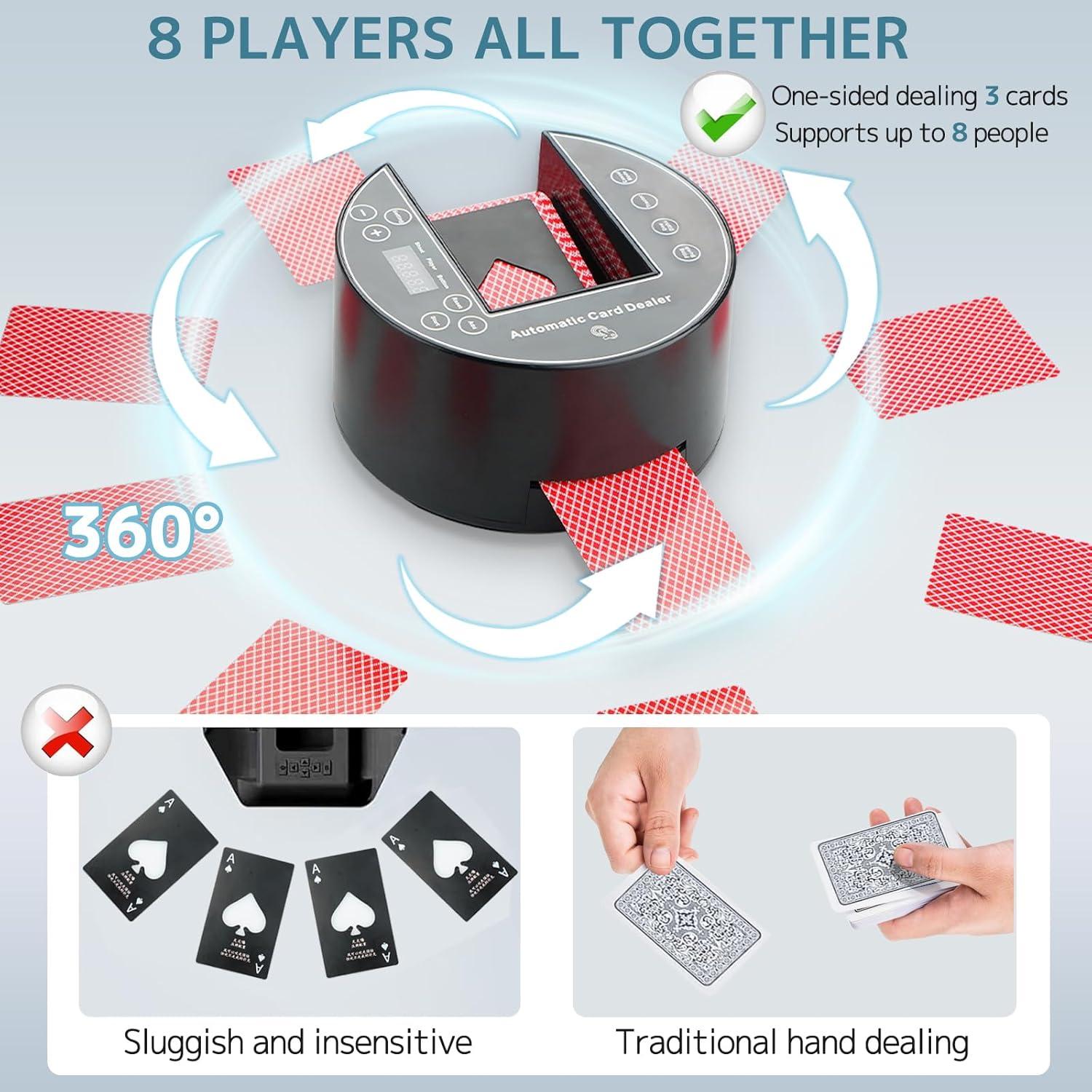 Distribuidor de Cartas Automático MJYP.in 2 Barajas Negro