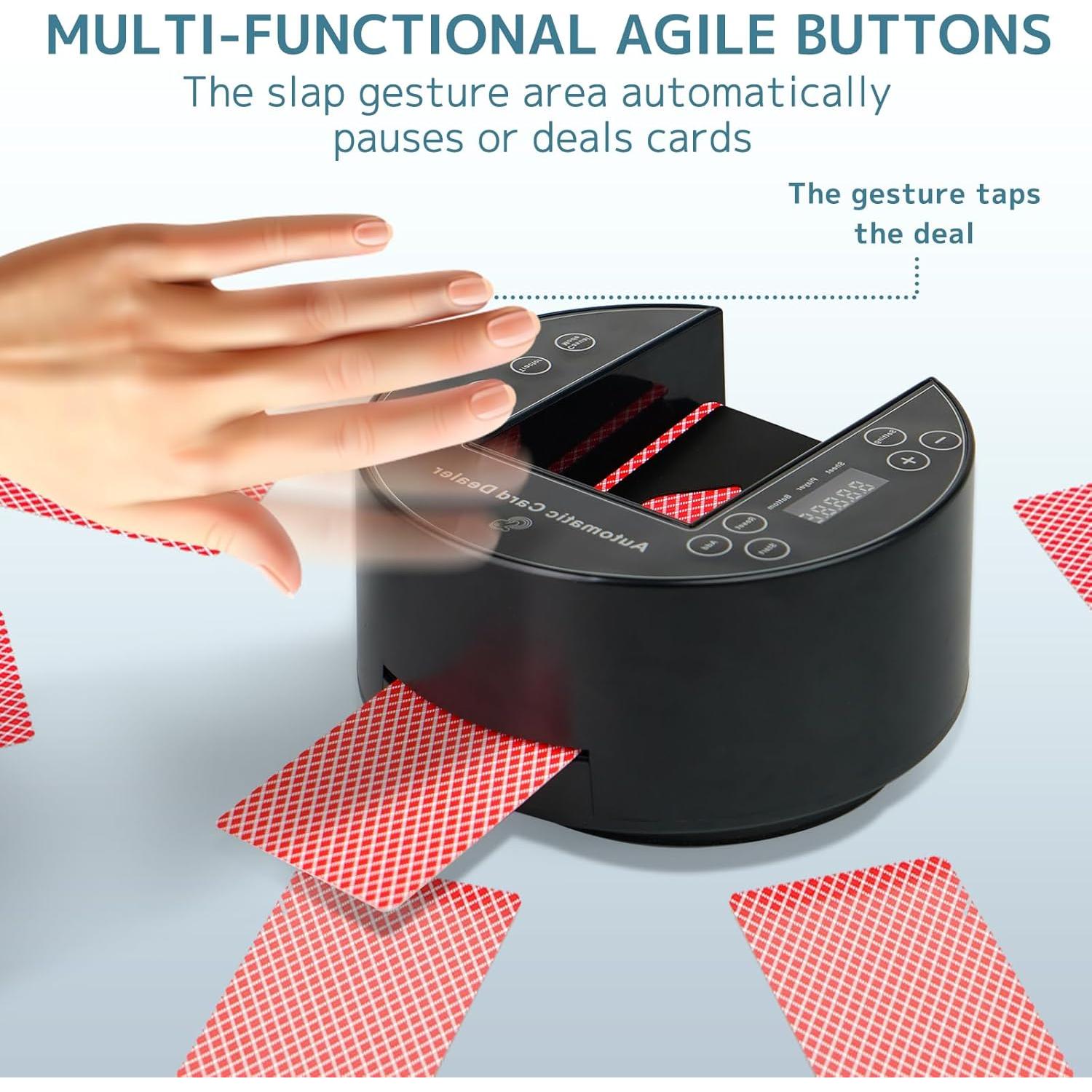 Distribuidor de Cartas Automático MJYP.in 2 Barajas Negro