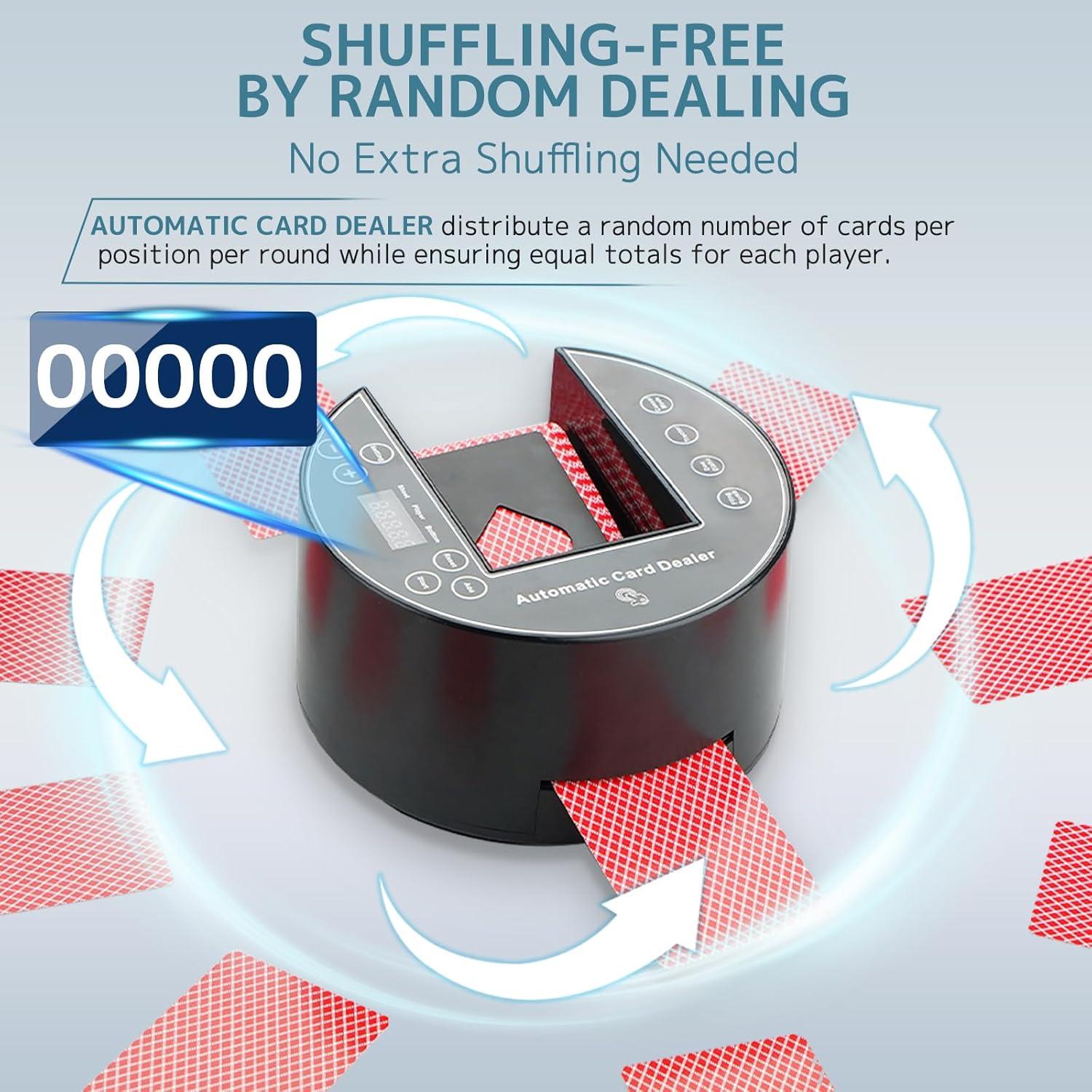 Distribuidor de Cartas Automático MJYP.in 2 Barajas Negro