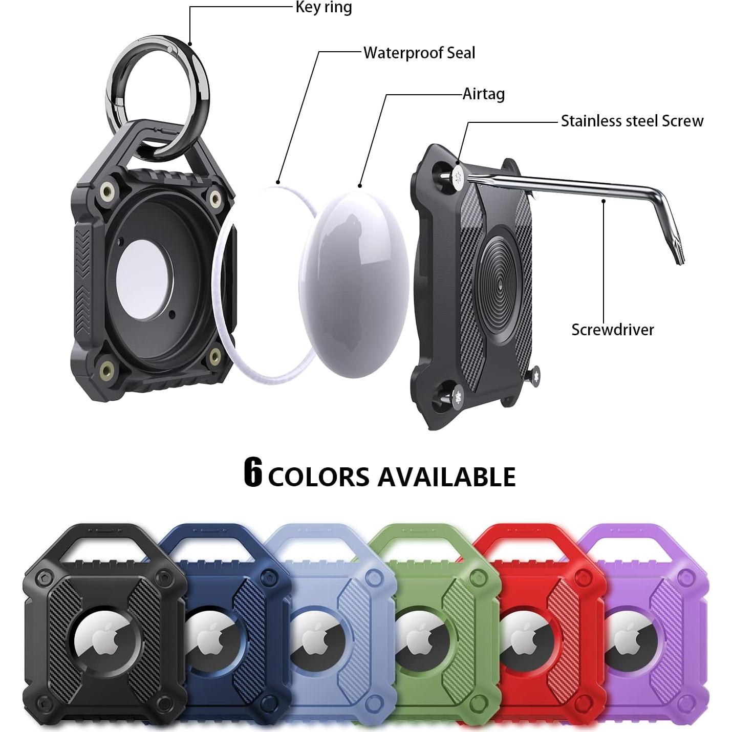 Funda Protectora TPU para Airtag Sichy con Llave Negro