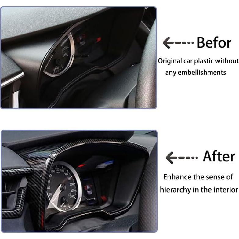 Accesorios interiores Toyota Corolla 2020-2025 ABS fibra carbono