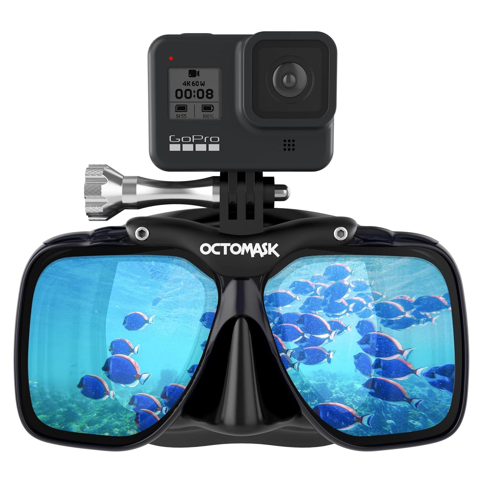 Máscara de buceo Octomask FBA_101 con soporte para GoPro