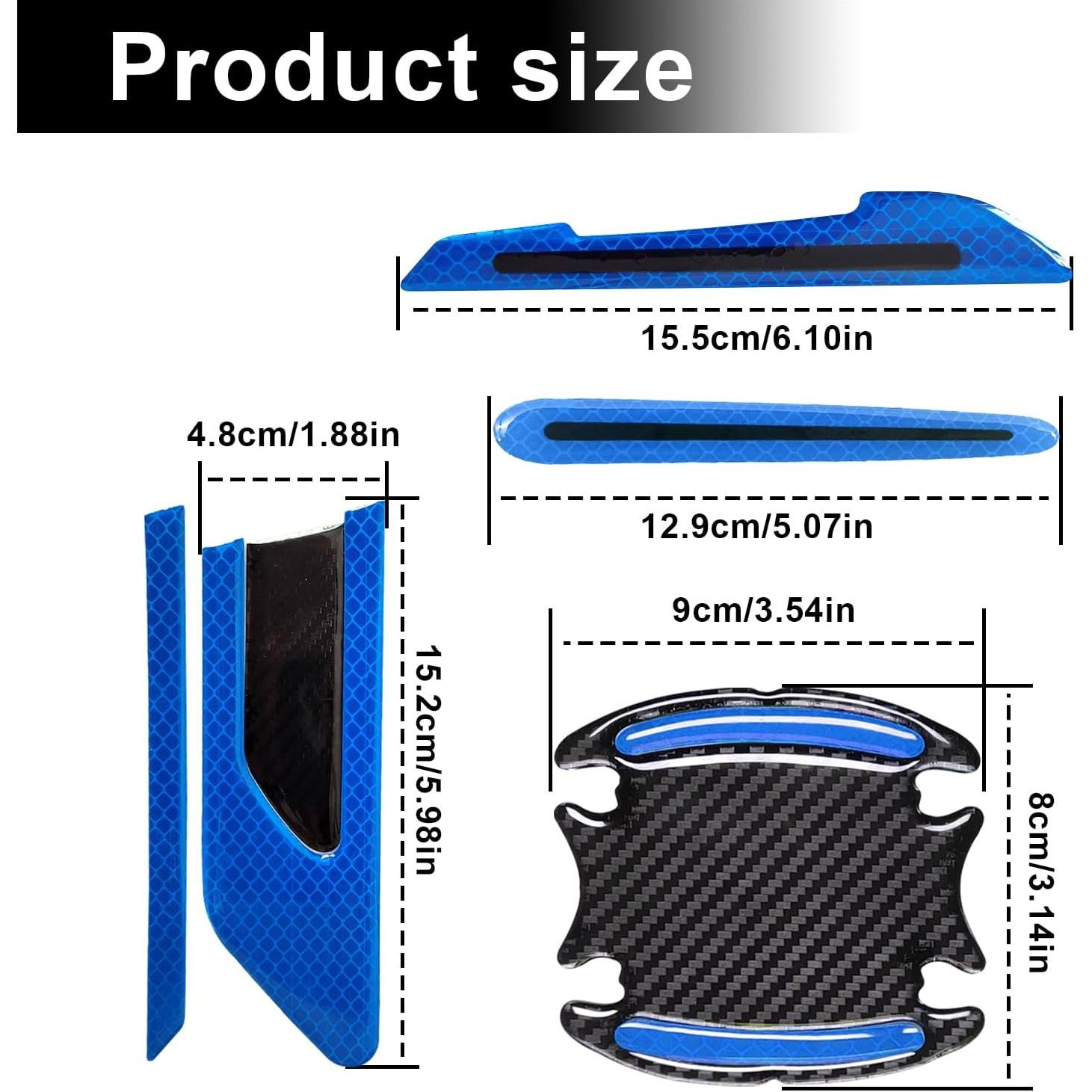 Juego de Calcomanías Reflectantes CmeRto 12 Piezas Azul