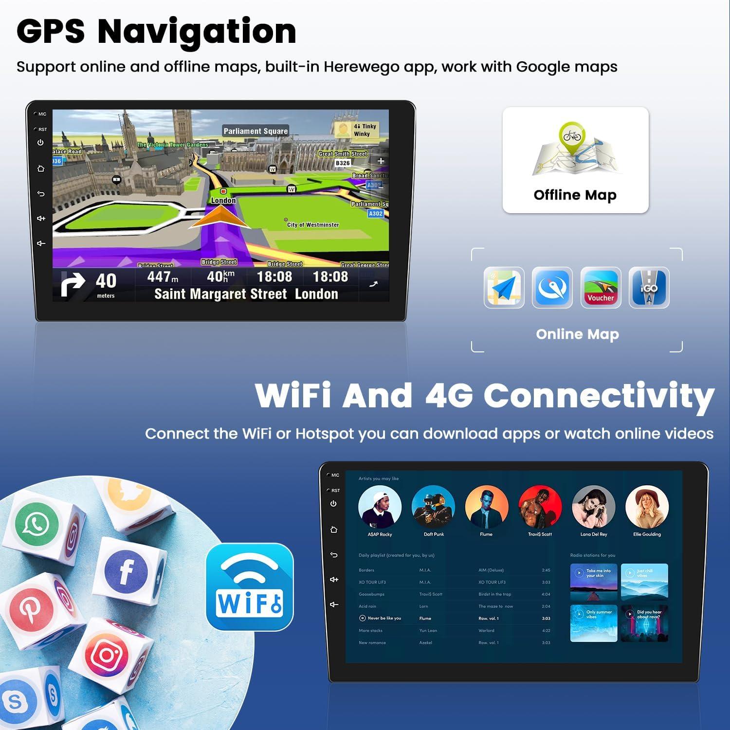 Estéreo Android 13 Hikity 10.1" para Toyota Camry 2006-2011