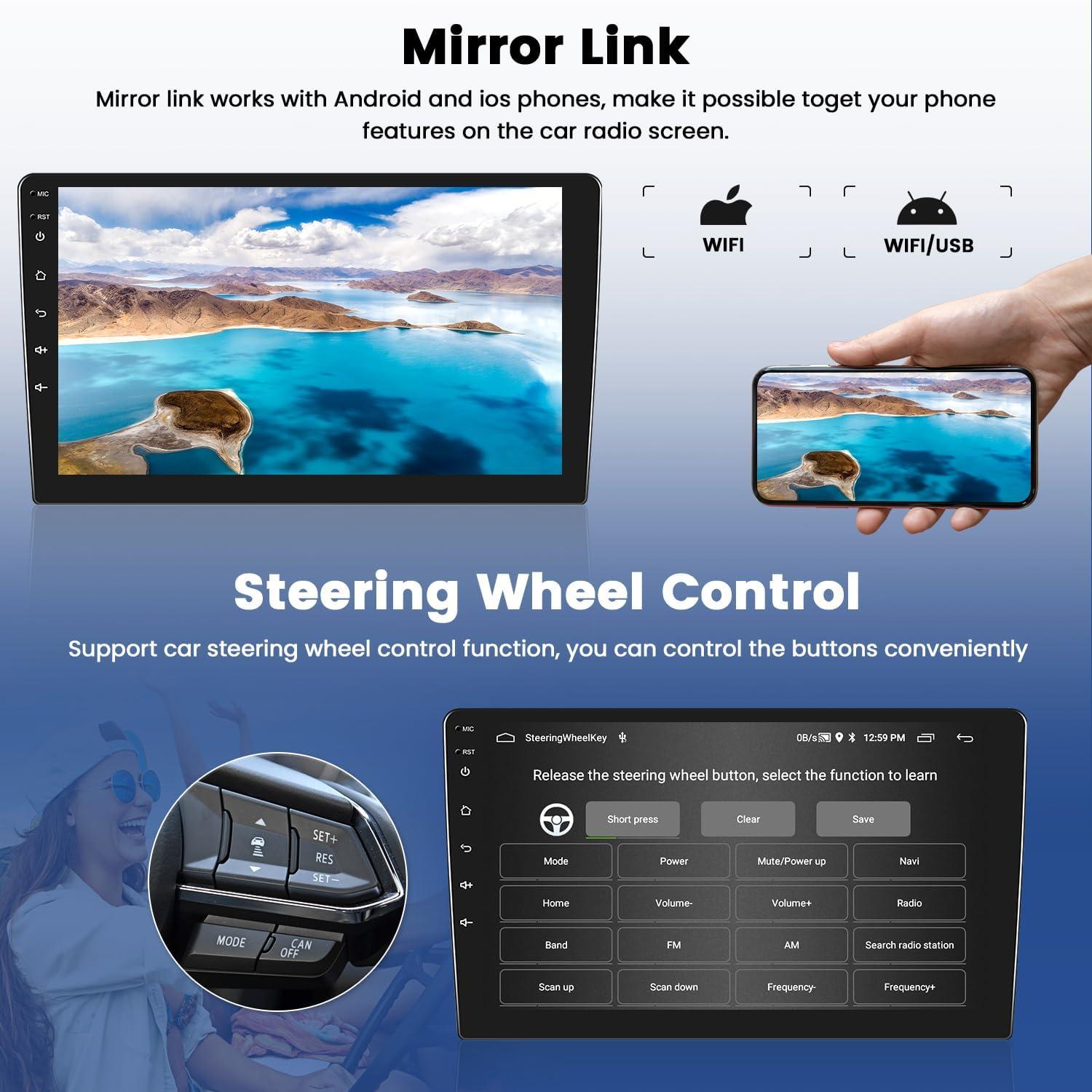 Estéreo Android 13 Hikity 10.1" para Toyota Camry 2006-2011