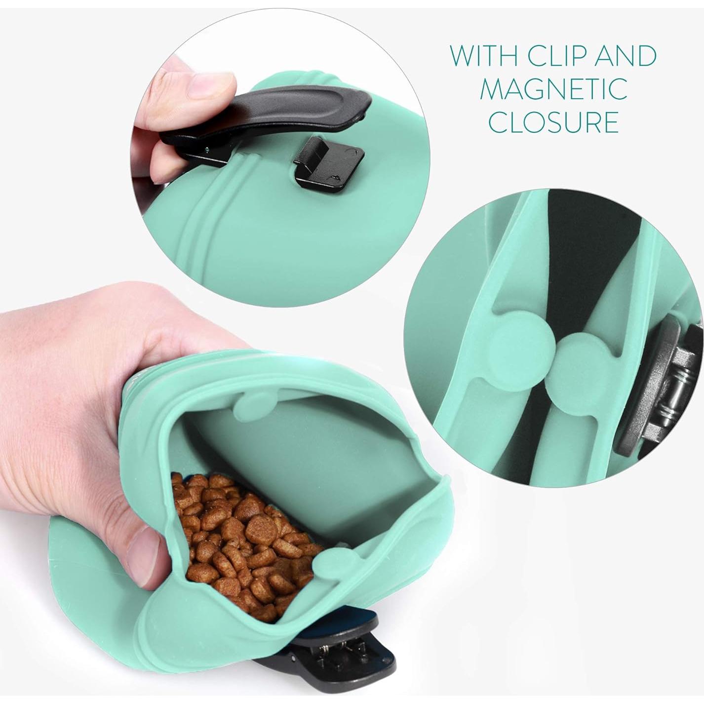 Bolsa de golosinas para perros Navaris - Set de 2 con clip