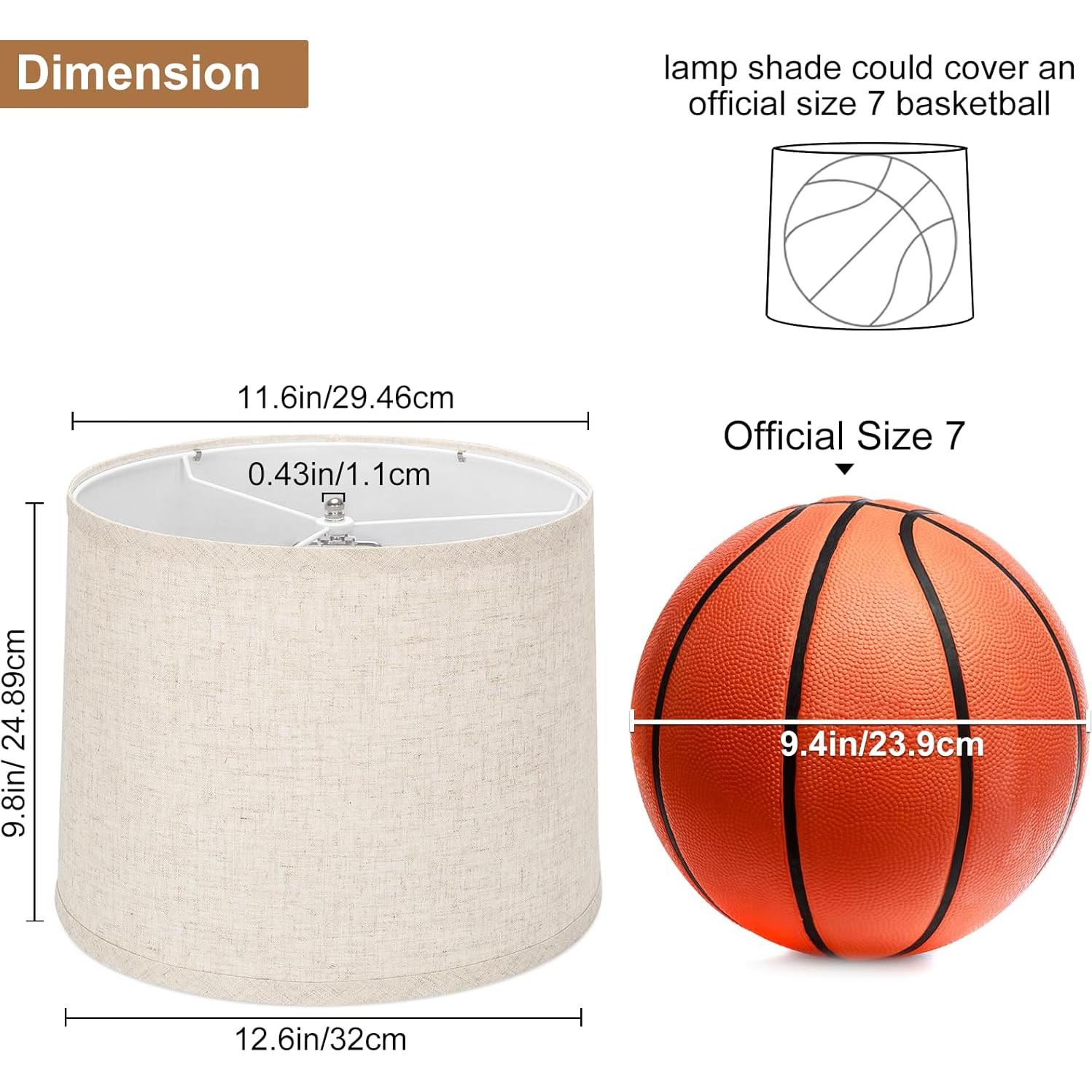 Juego de 2 Pantallas de Lámpara Beige Pueblo Costero 29.5cm