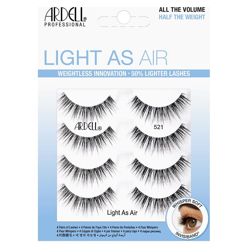 Pestañas postizas Ardell Light As Air 521 - 4 pares ligeras