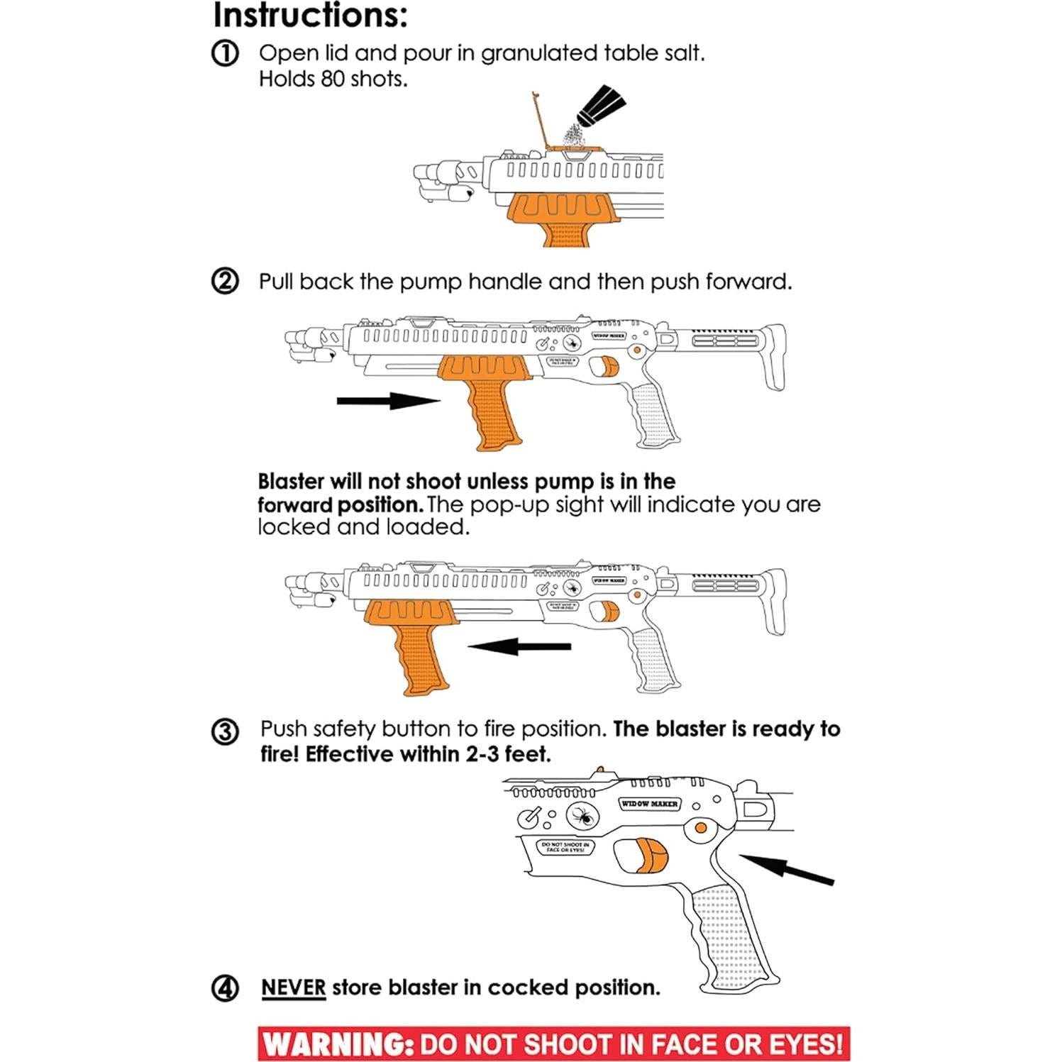 BUG-A-SALT Widow Maker 3.5 con Mira Láser y Mango de Carga