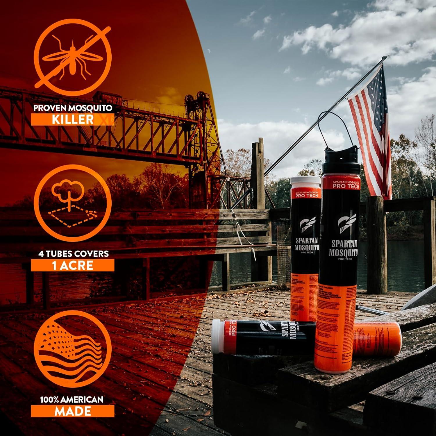 Spartan Mosquito Pro Tech - Asesino de Mosquitos 4 Tubos