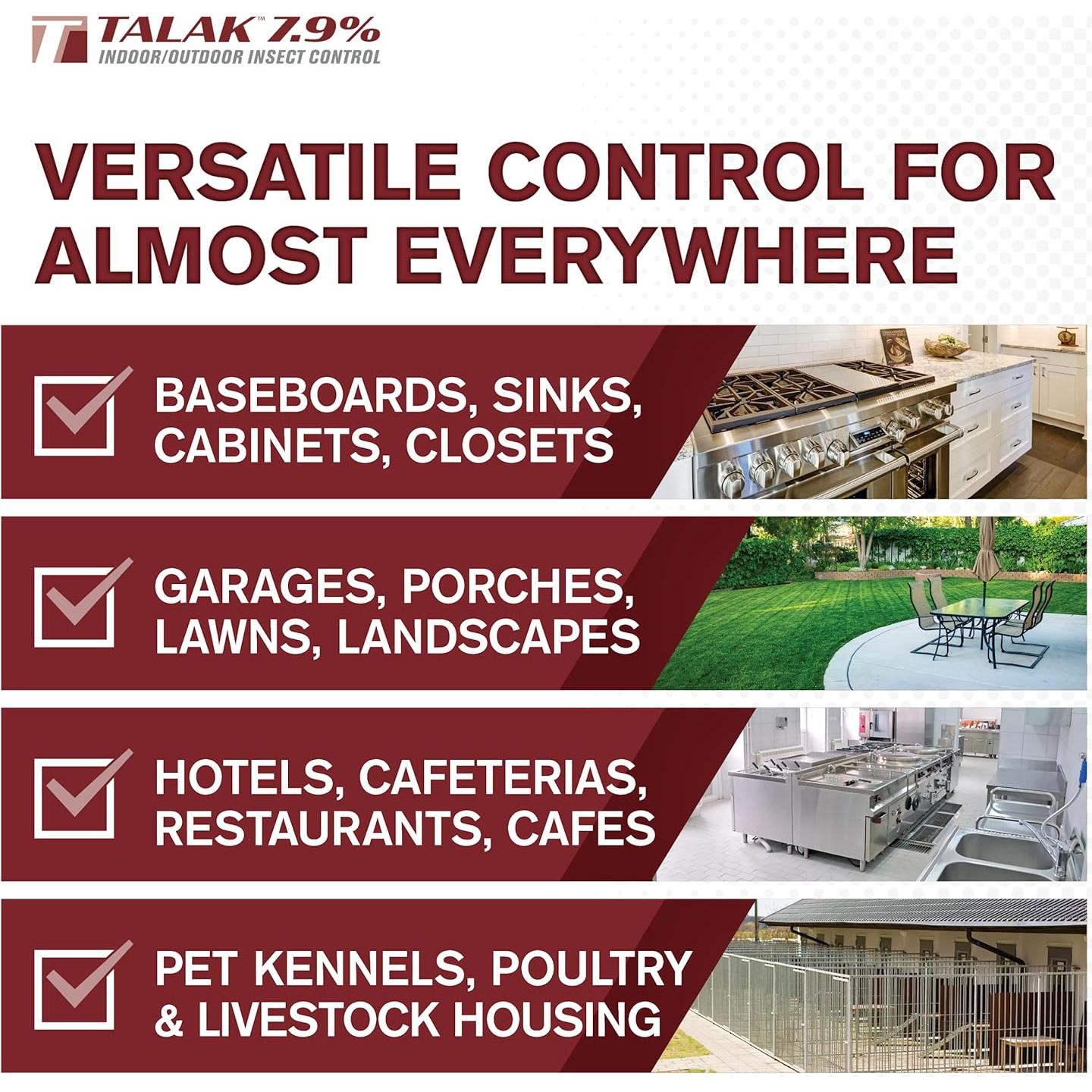 Talak 7.9% Insecticida Concentrado Atticus 3.785 L Interior/Exterior