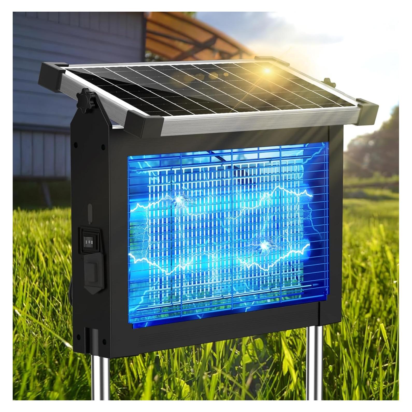 Zapper de Insectos Solar Jepwe 4200V Impermeable para Exteriores