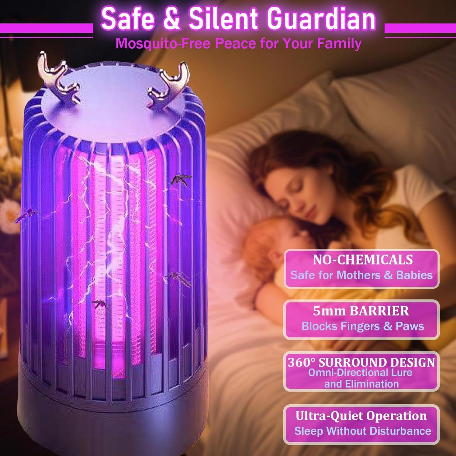 Asesino de Mosquitos Eléctrico Deerhorn - Carga USB, 380g