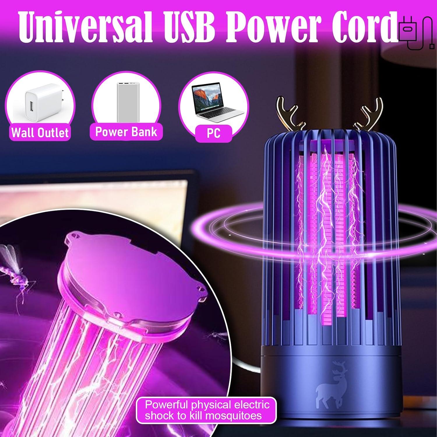 Asesino de Mosquitos Eléctrico Deerhorn - Carga USB, 380g