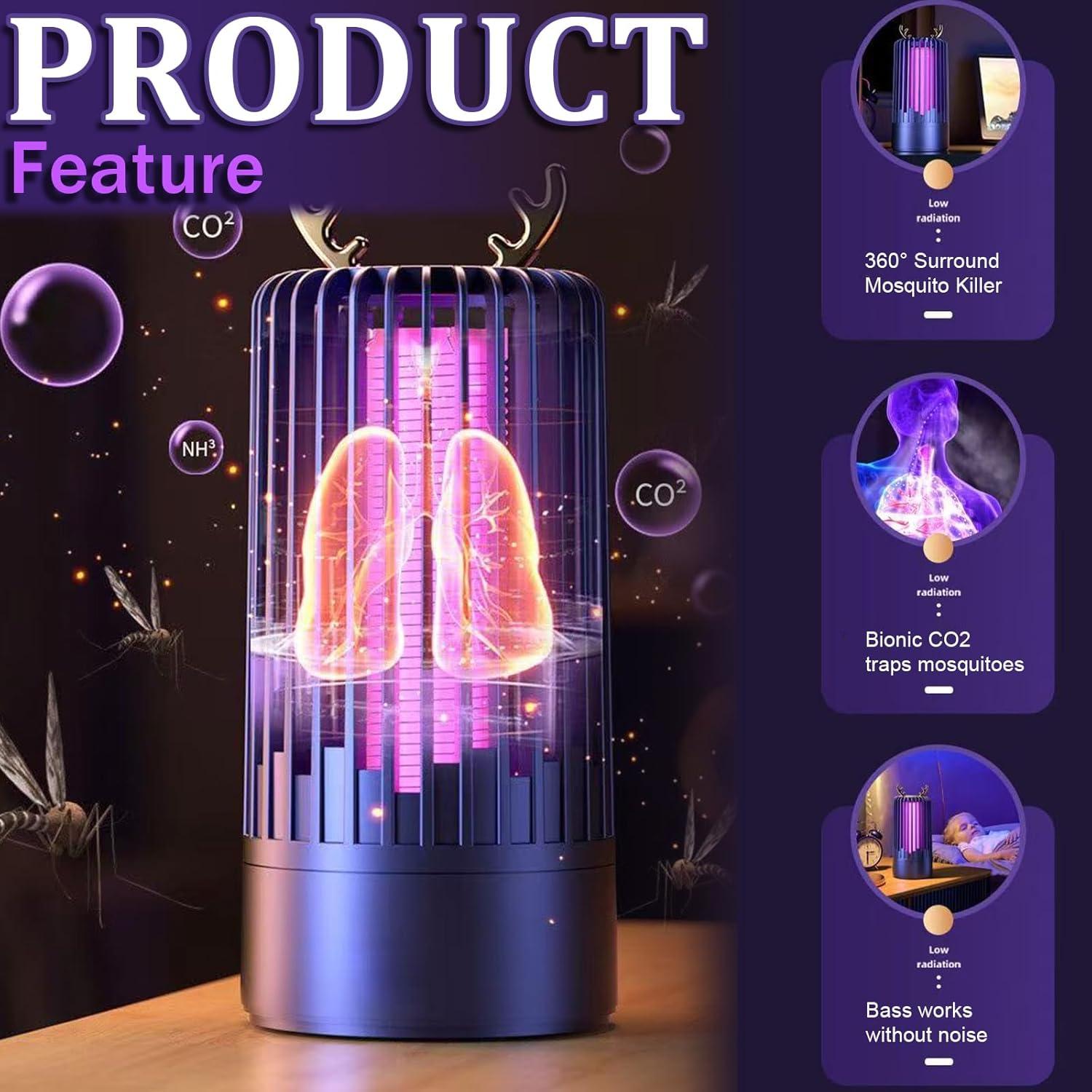 Asesino de Mosquitos Eléctrico Deerhorn - Carga USB, 380g