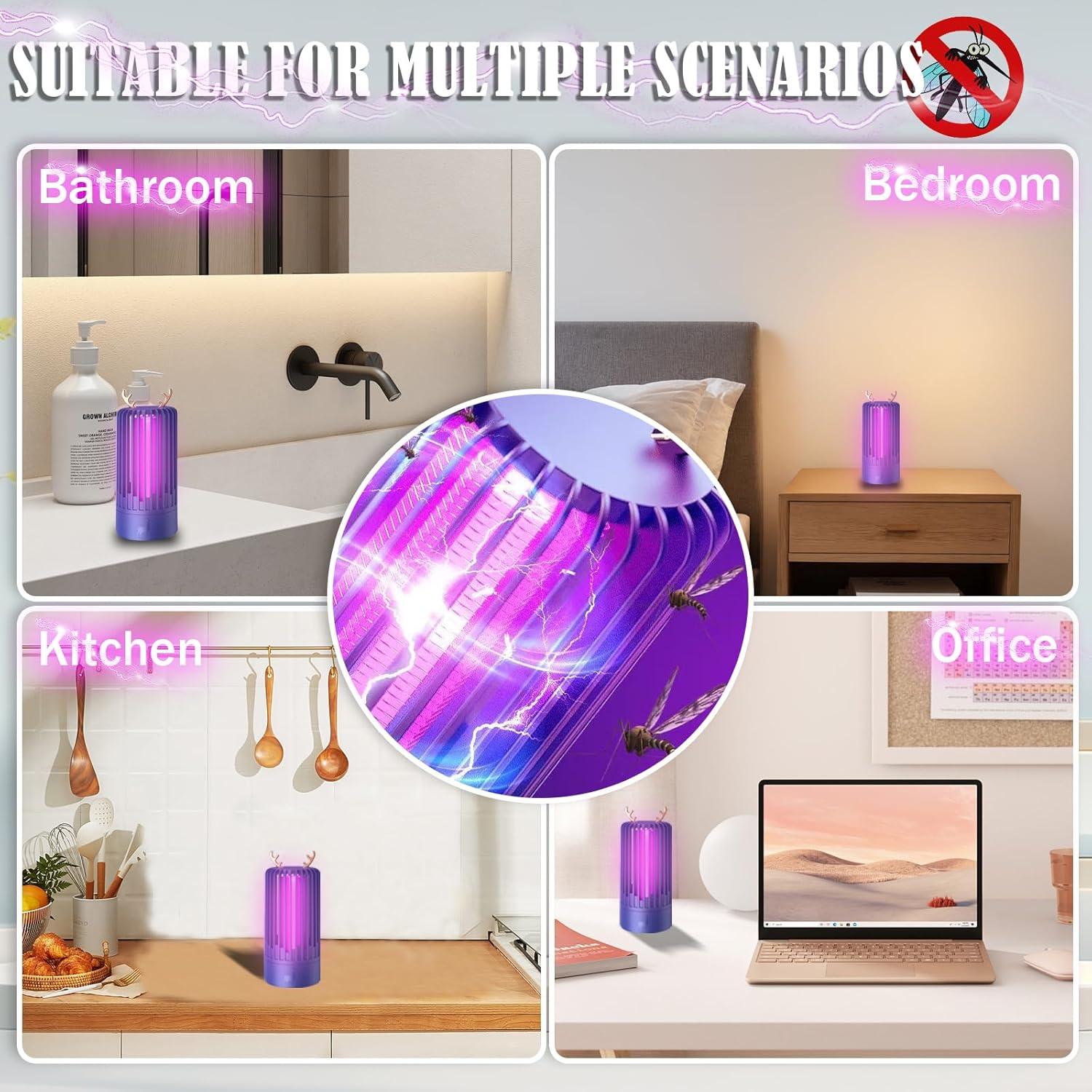 Asesino de Mosquitos Eléctrico Deerhorn - Carga USB, 380g