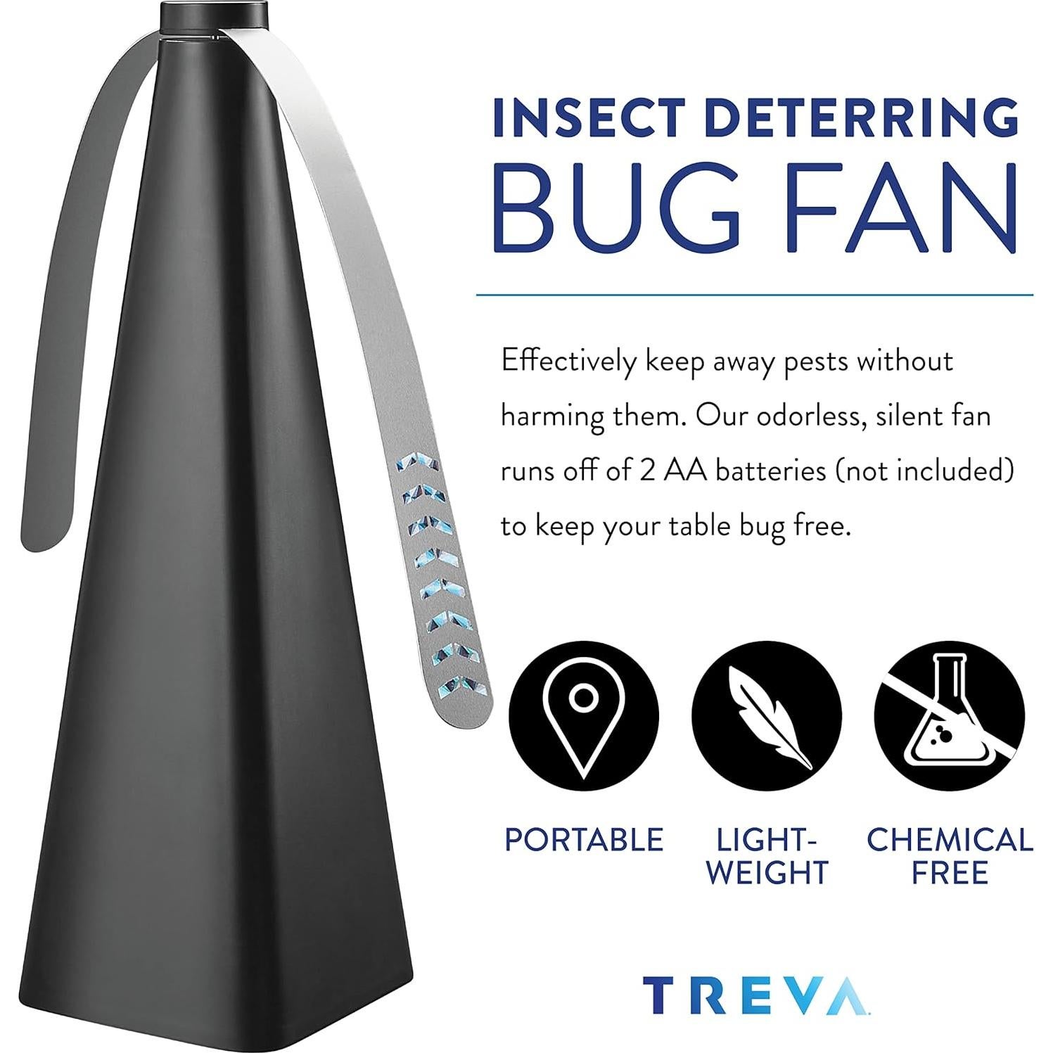 Ventilador Antibichos Treva FD15001 Negro Paquete de 4