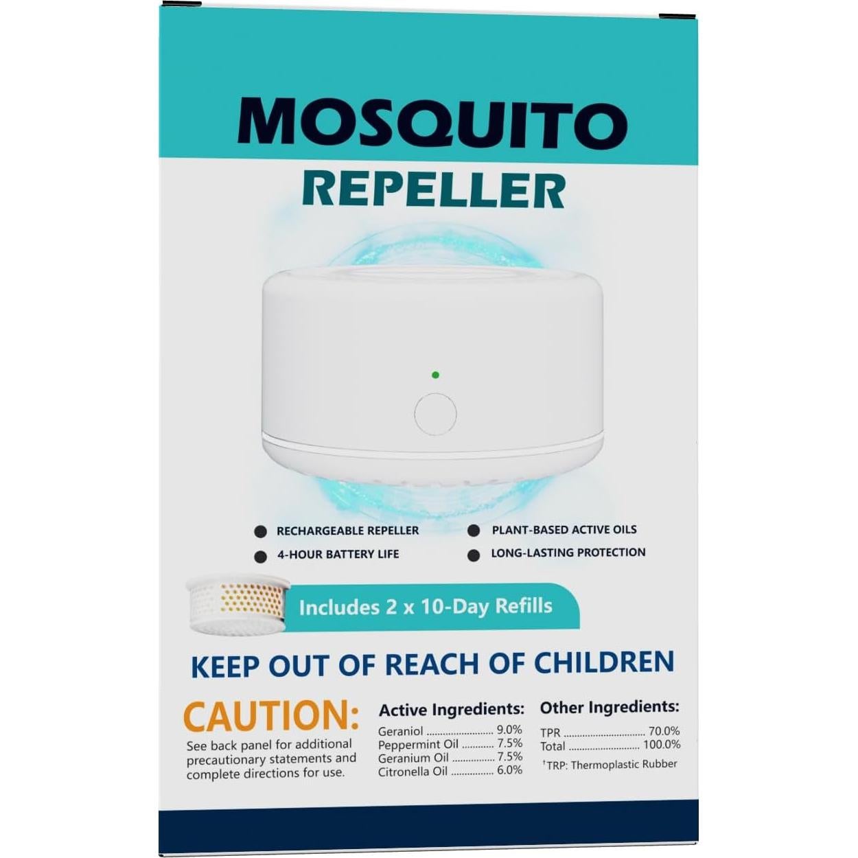 Repelente Electrónico de Mosquitos Tekola con 2 Recargas