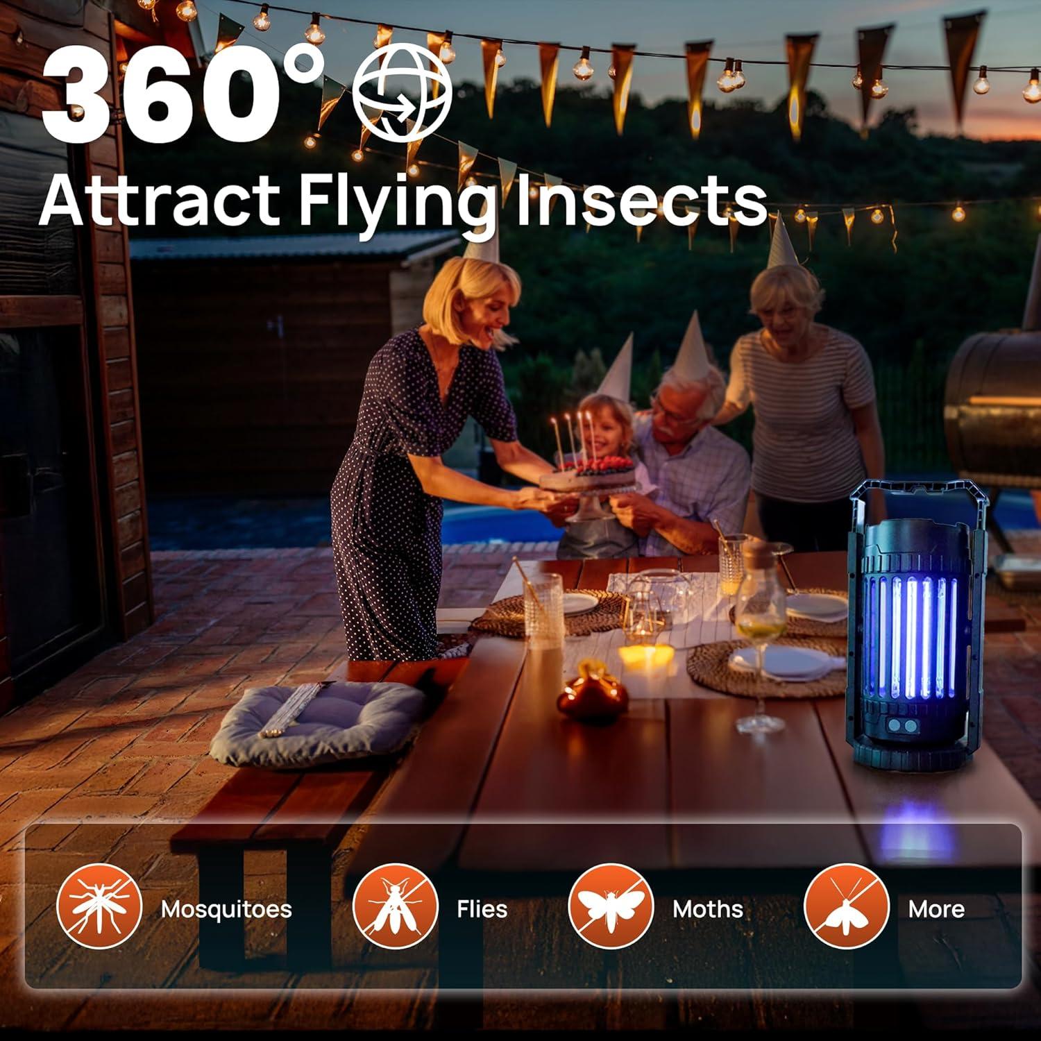 Zapper de Insectos Inalámbrico Praxse BZ-4000 12h Batería