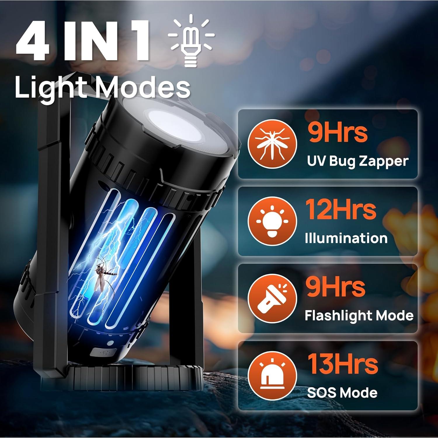 Zapper de Insectos Inalámbrico Praxse BZ-4000 12h Batería