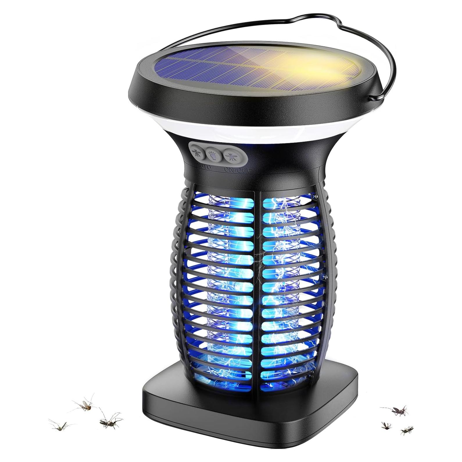 Zapper Solar de Insectos OnBeam 4200V Impermeable Negro