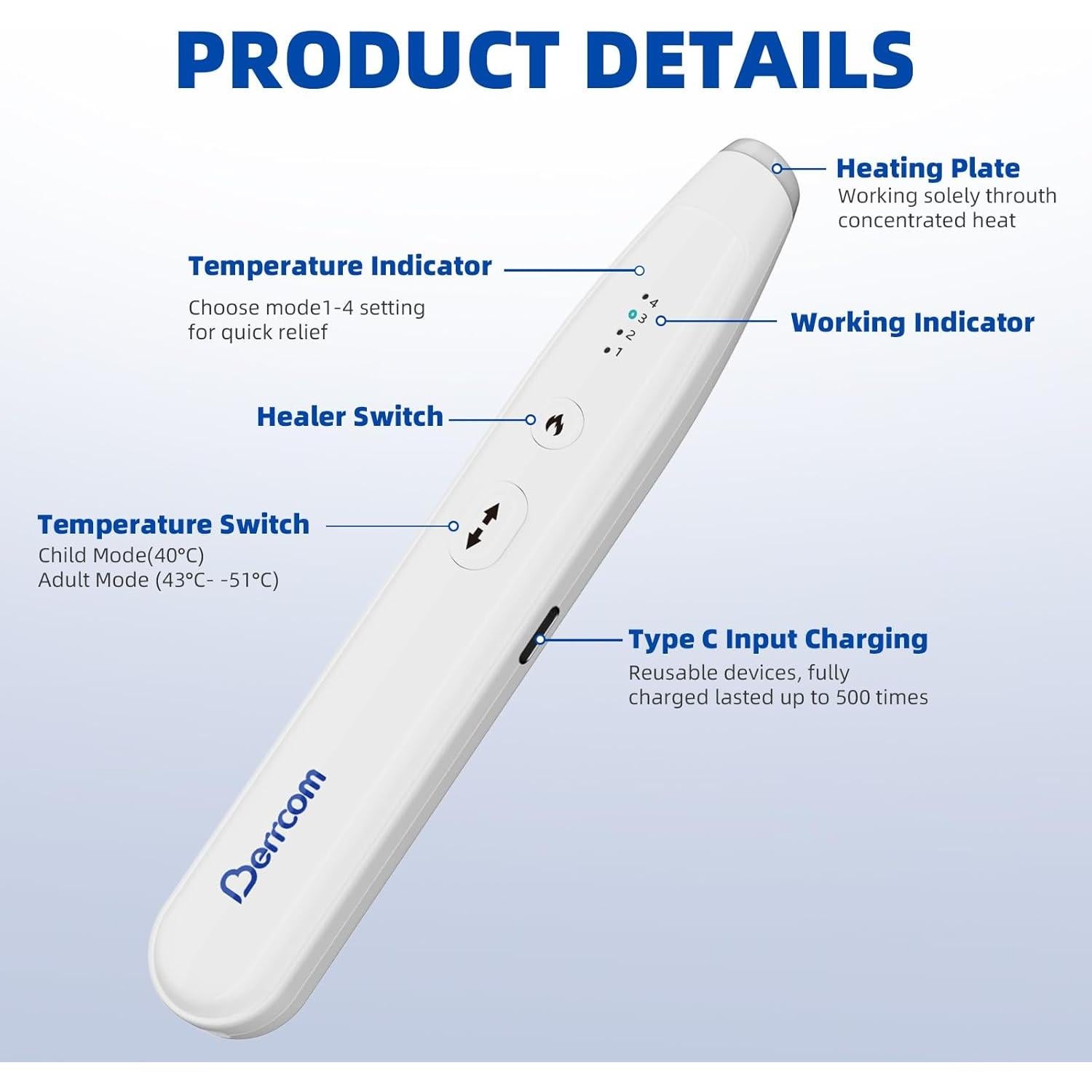 Alivio de Picaduras Berrcom SB-1316 Recargable 300mAh