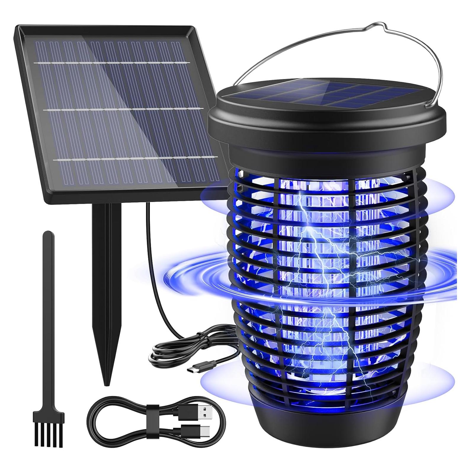 Lámpara Mata Mosquitos Solar PALONE LT806S 4500V Recargable