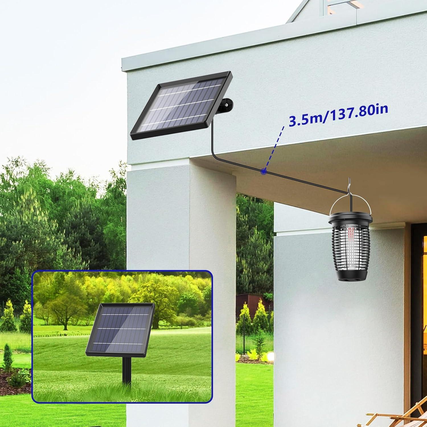 Lámpara Mata Mosquitos Solar PALONE LT806S 4500V Recargable