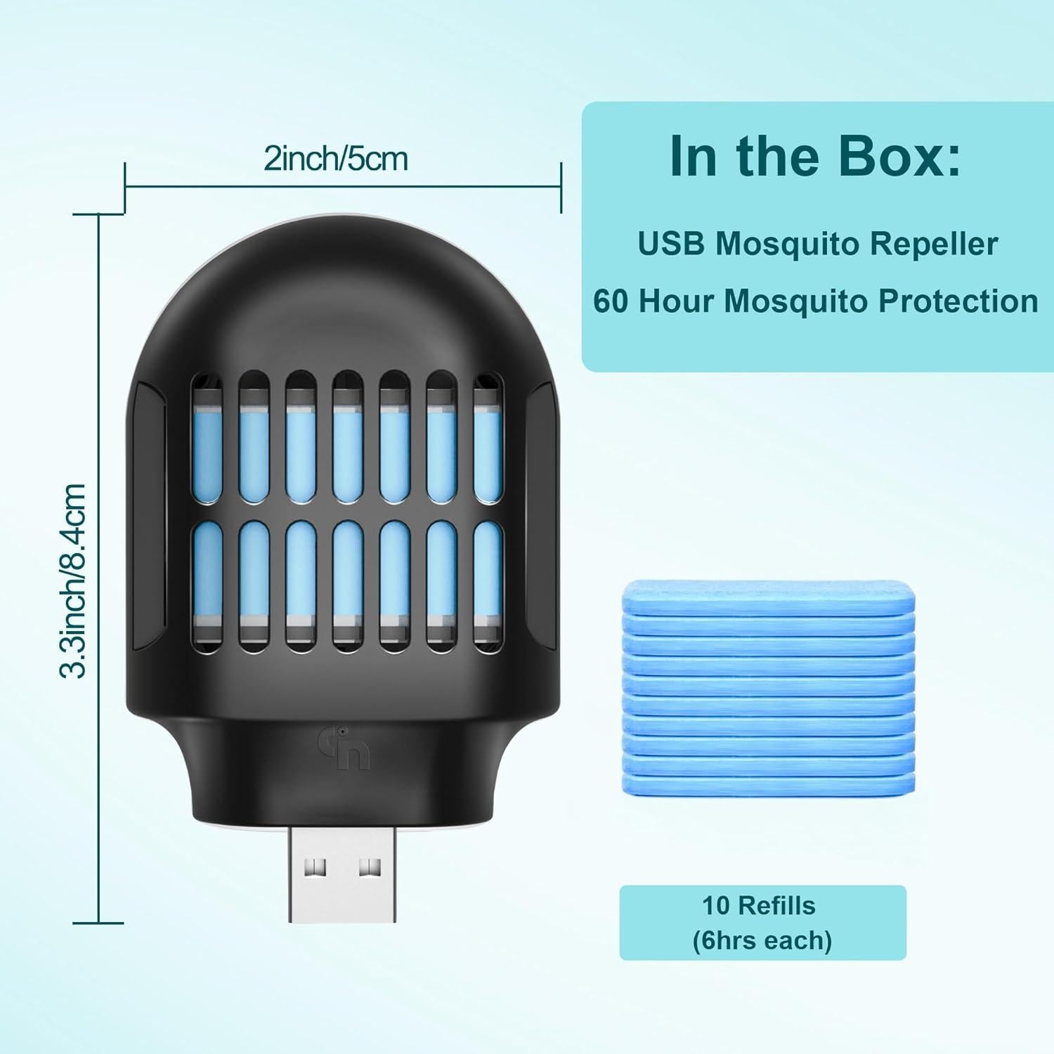 Repelente de Mosquitos Moskiller Q5 USB Compacto 6.1m