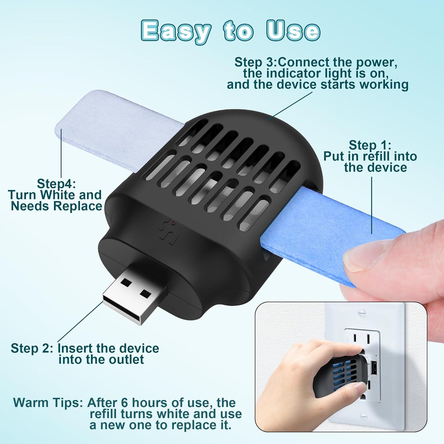 Repelente de Mosquitos Moskiller Q5 USB Compacto 6.1m