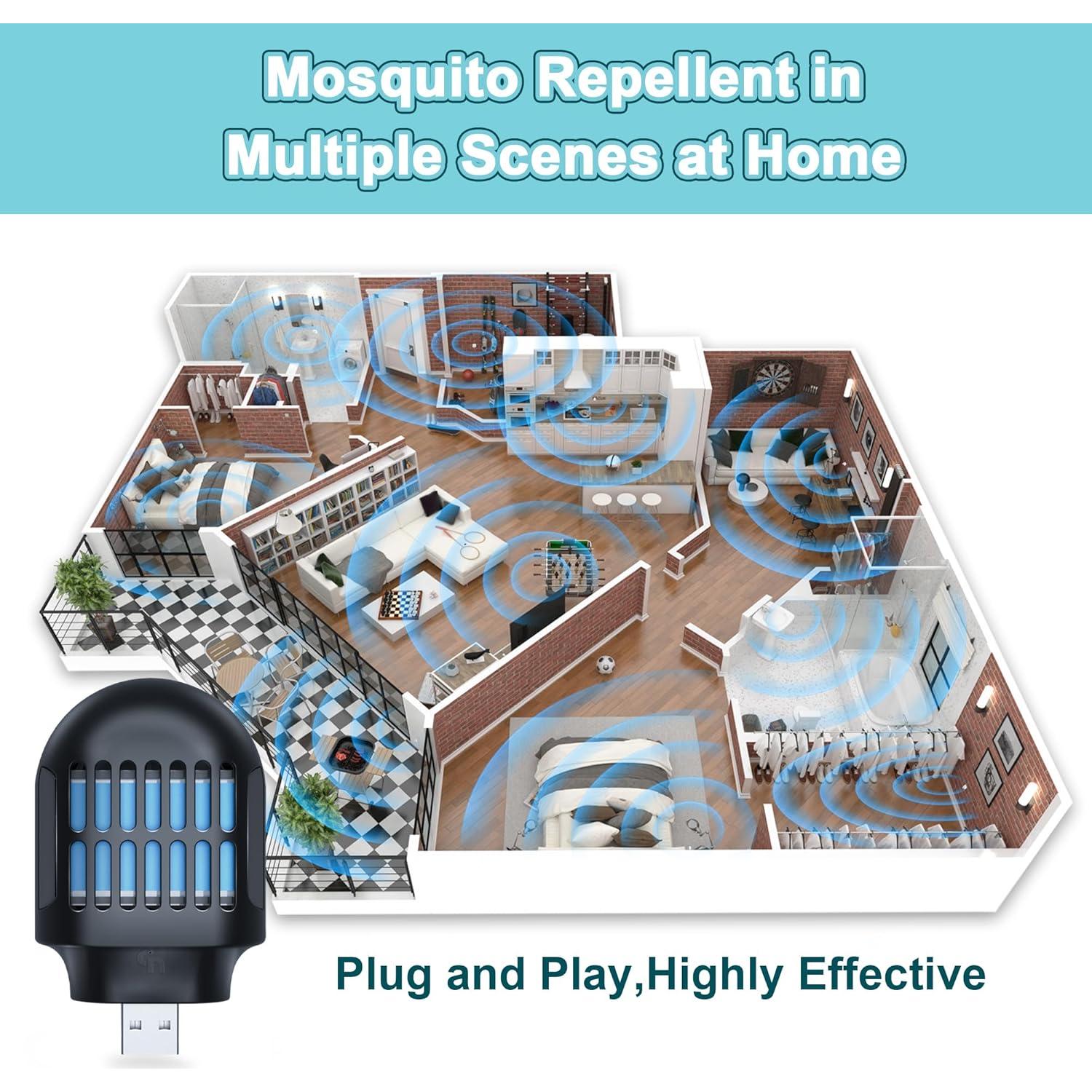 Repelente de Mosquitos Moskiller Q5 USB Compacto 6.1m
