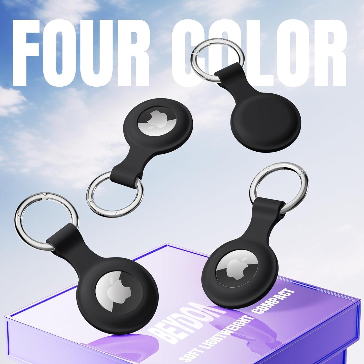 Paquete de 4 Fundas Silicona Impermeable para Apple AirTag