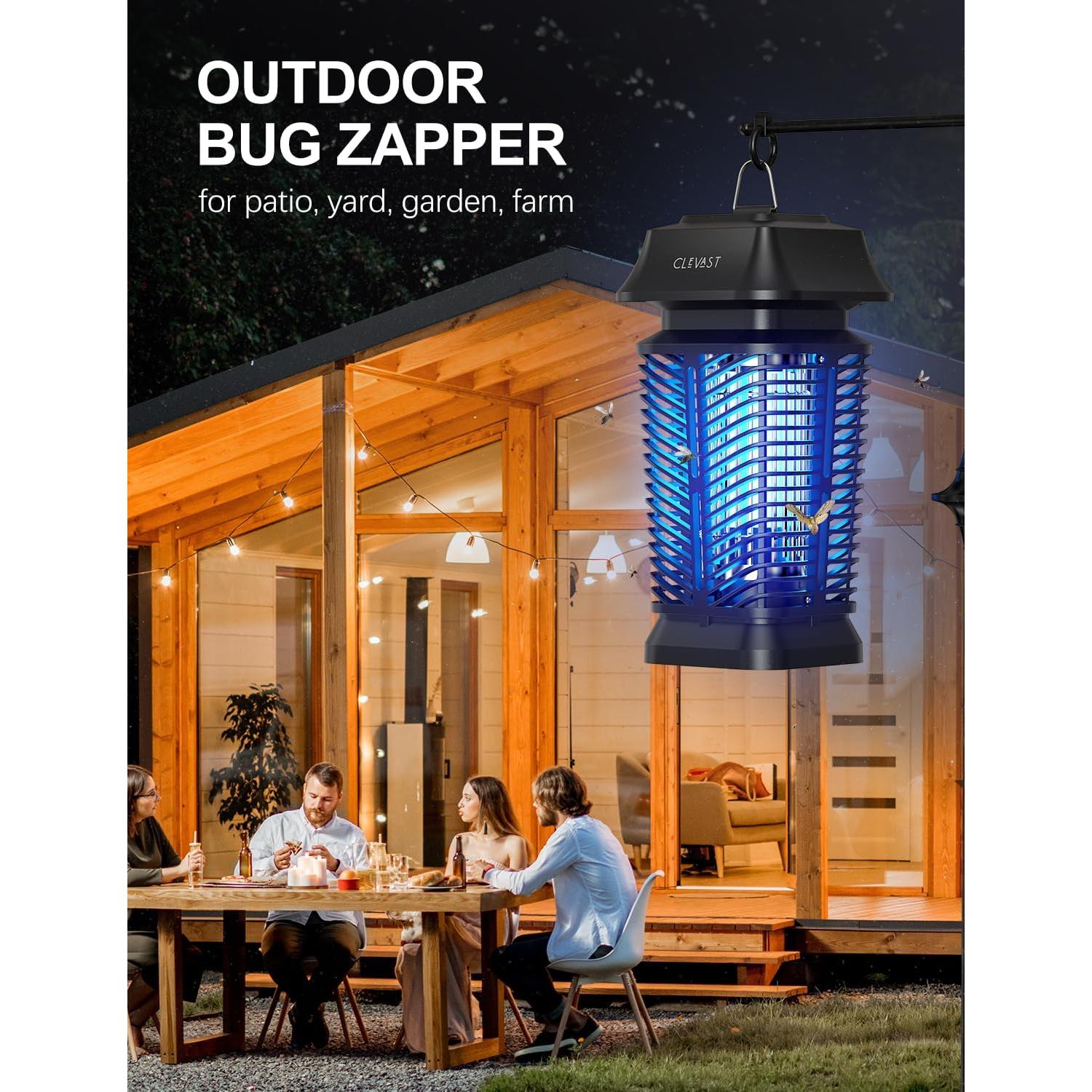 Asesino de Mosquitos Eléctrico CLEVAST 20W UV - Negro