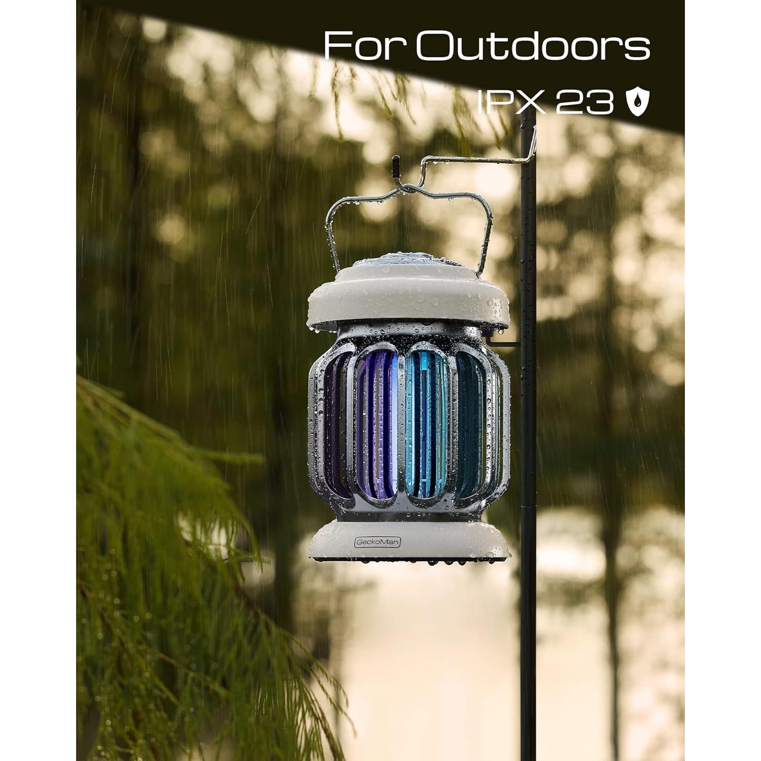 Zapper de Insectos GeckoMan 15W Impermeable para Interiores y Exteriores