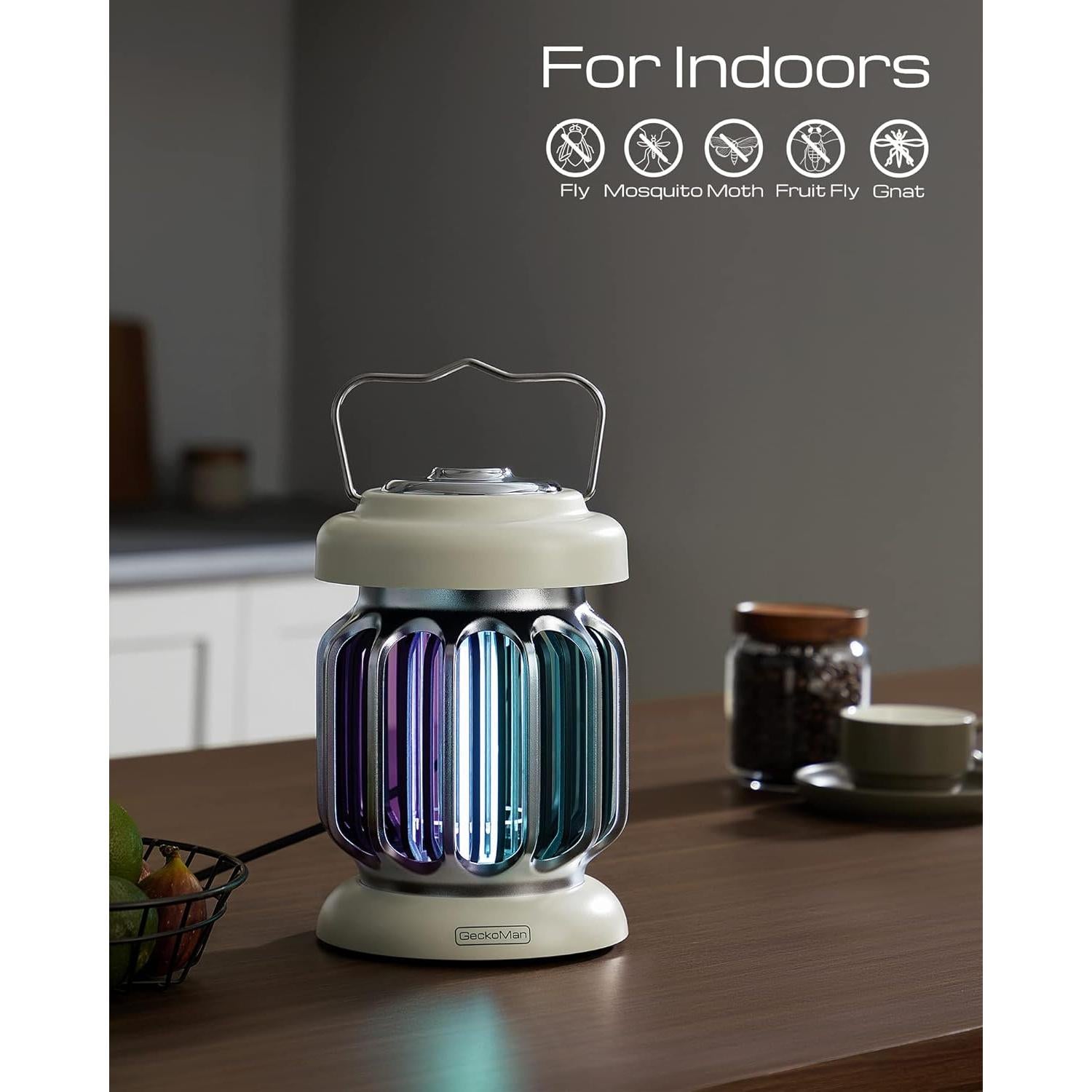 Zapper de Insectos GeckoMan 15W Impermeable para Interiores y Exteriores