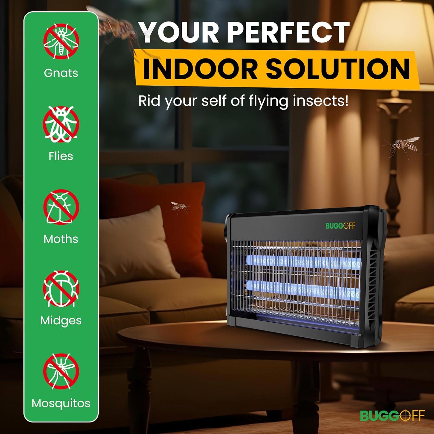 Zapper Eléctrico Bugg OFF 40W para Insectos 185,8 m²